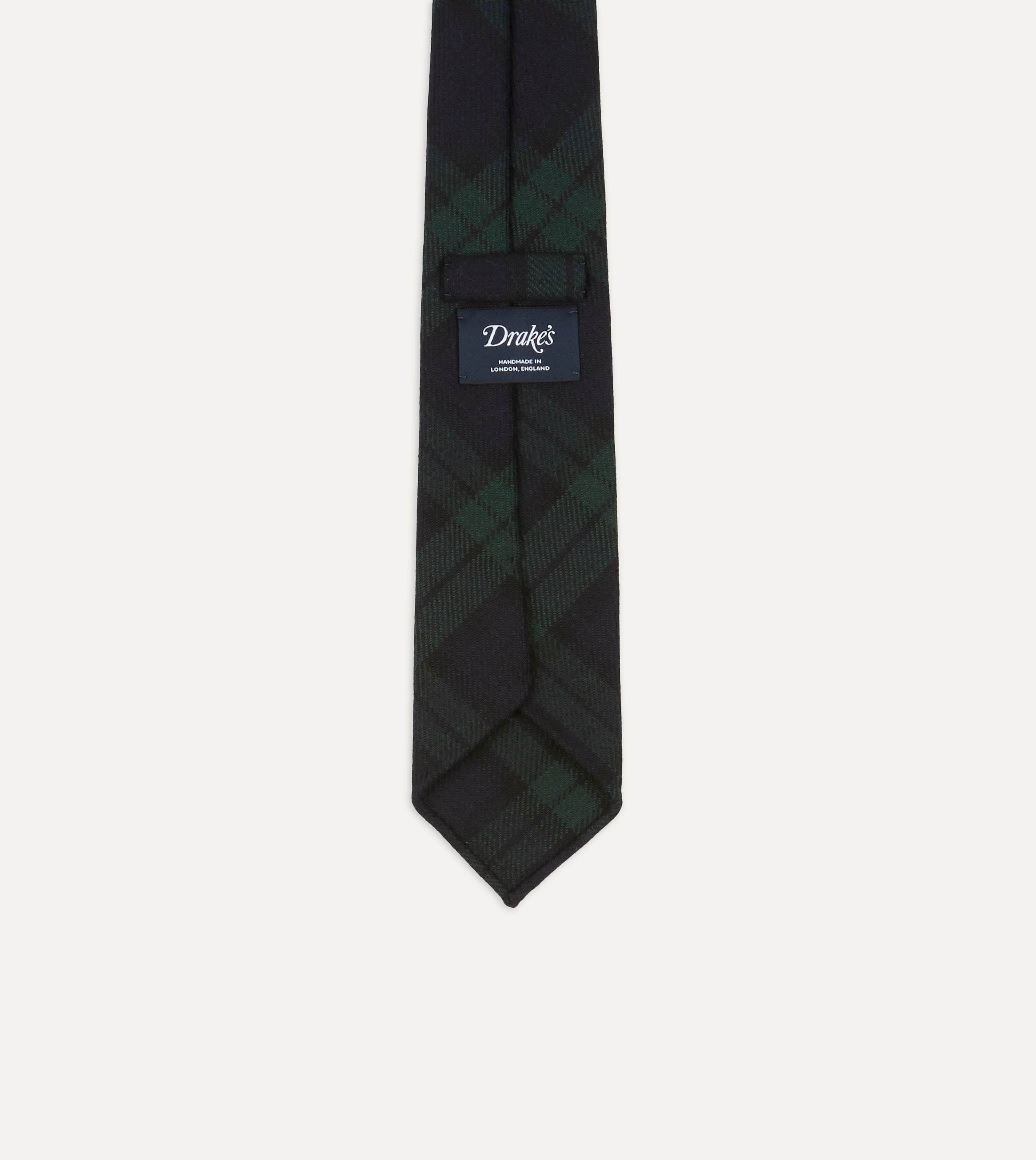 Blackwatch Check Hand Rolled Wool Tie