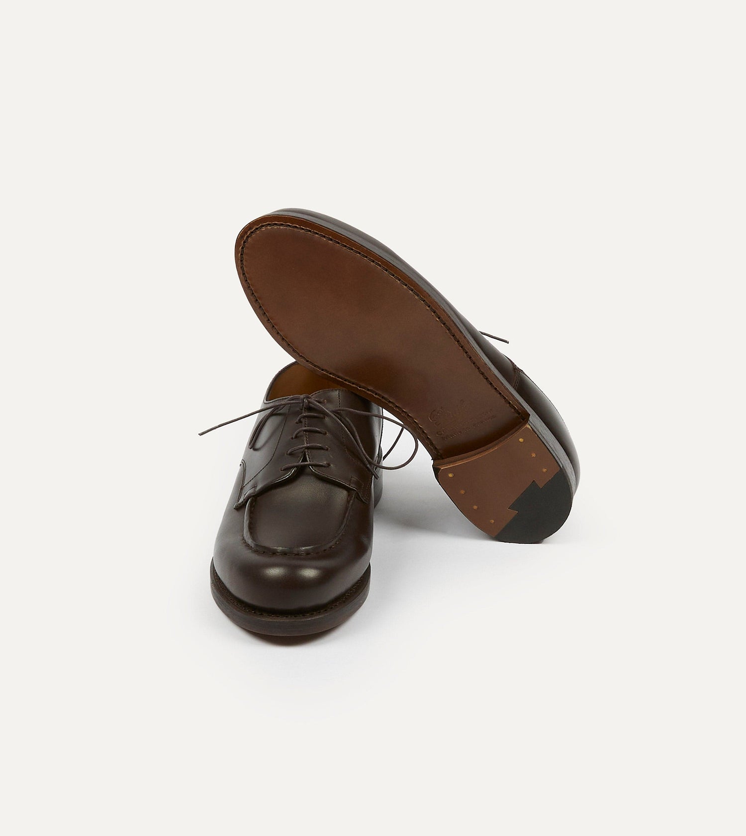 Paraboot Chambord Brown Calf Leather Derby Shoe