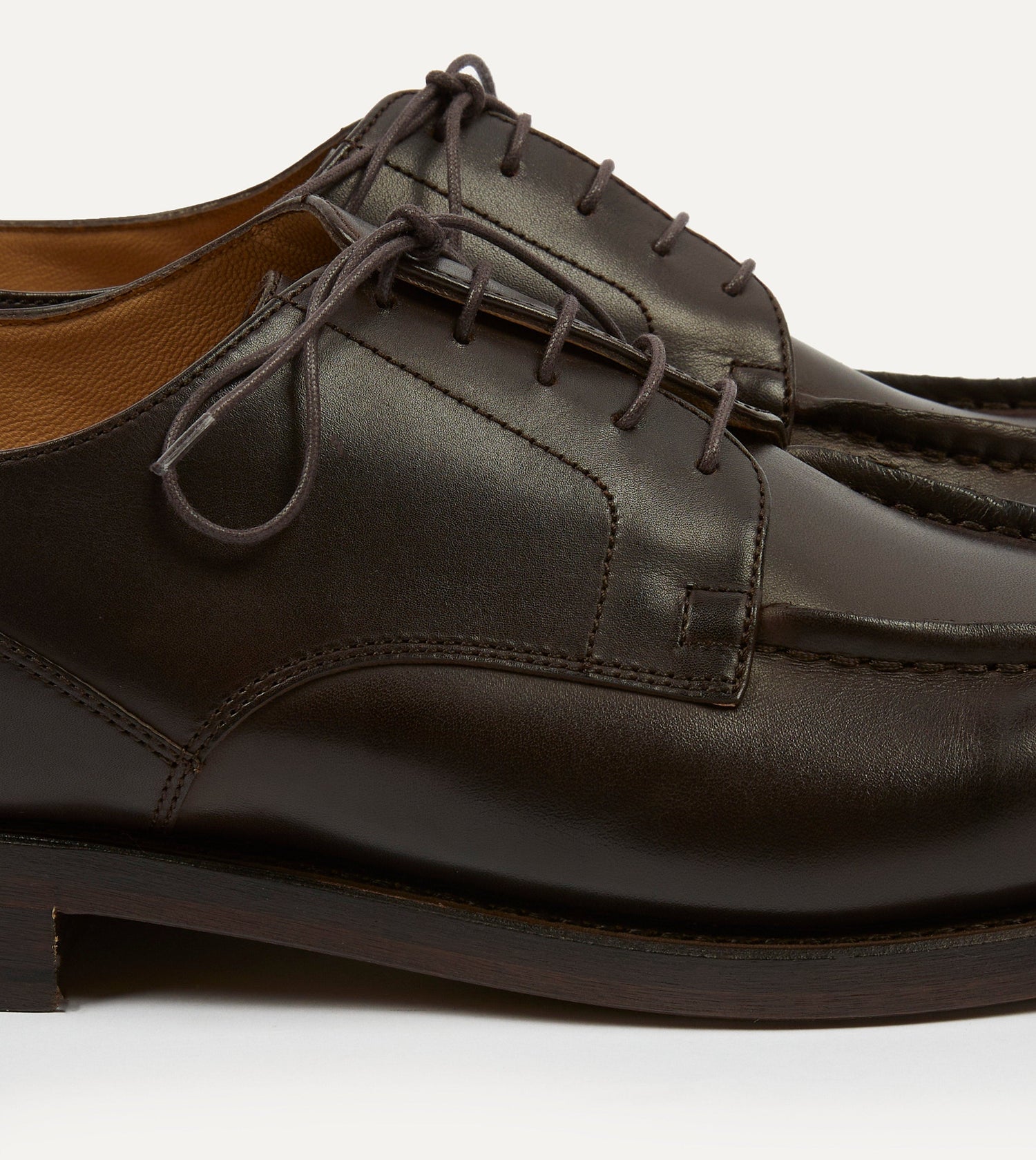 Paraboot Chambord Brown Calf Leather Derby Shoe