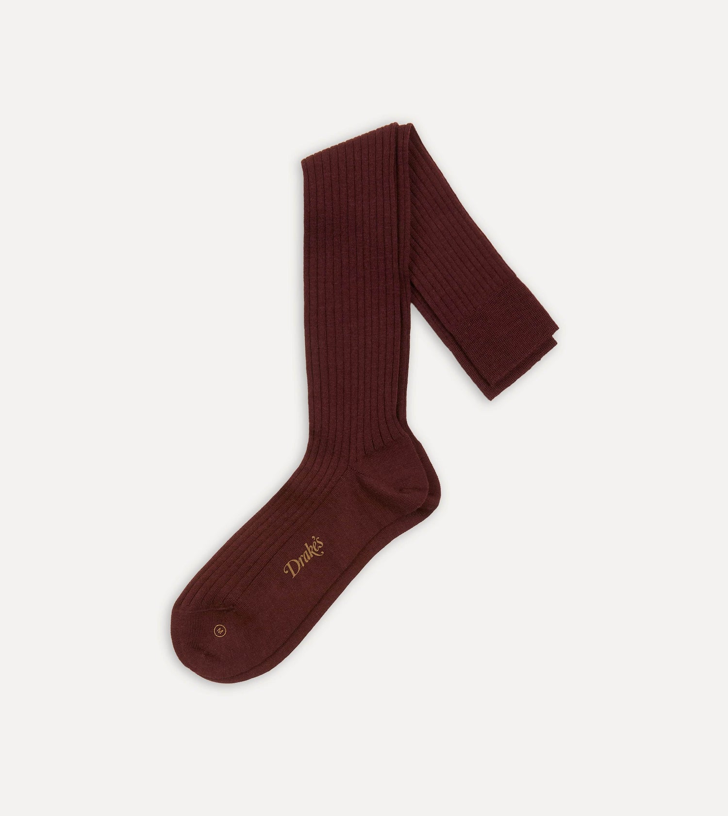 Burgundy Wool Over-The-Calf Socks
