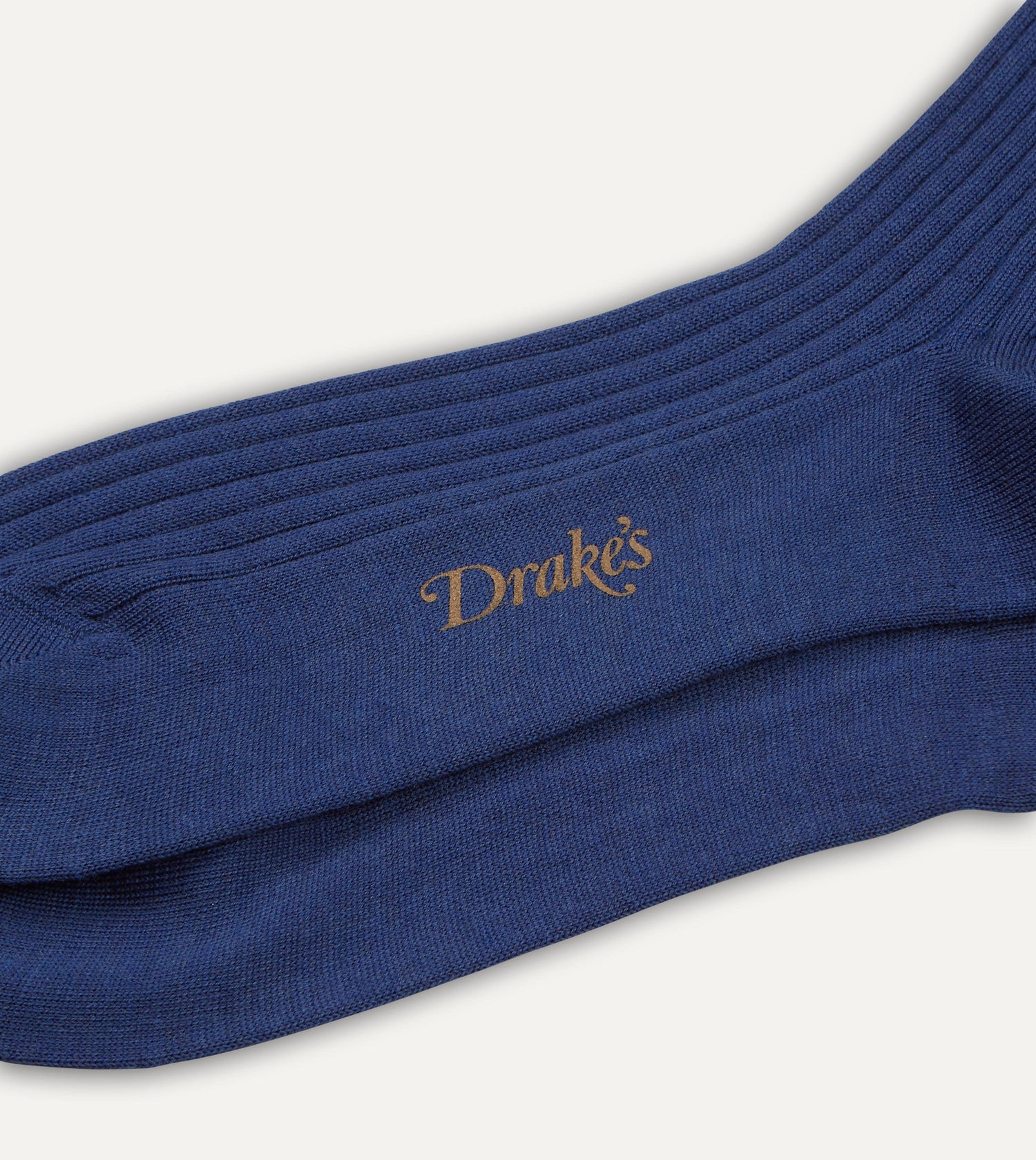 Blue Wool Over-the-Calf Socks