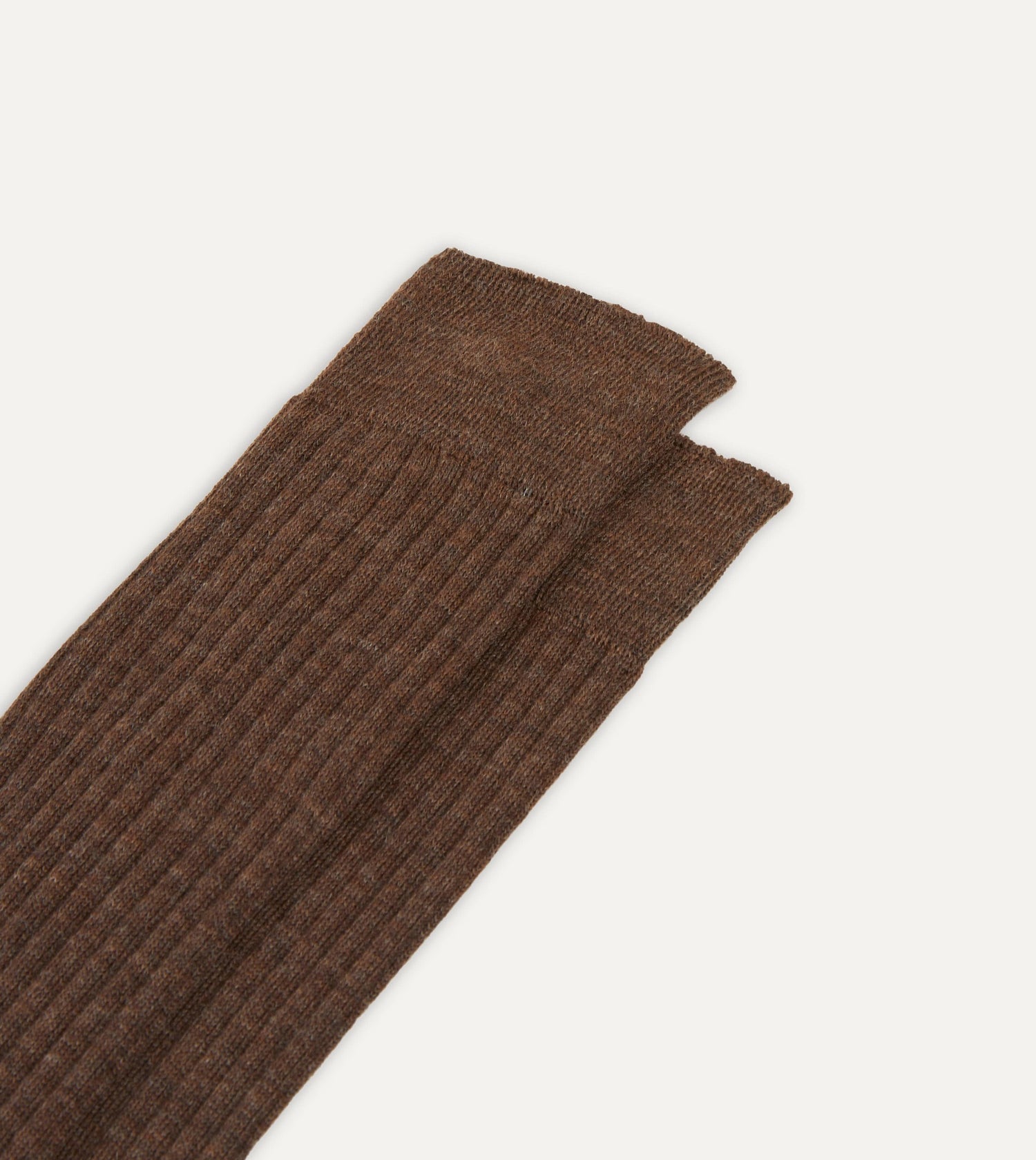 Brown Wool Over-the-Calf Socks