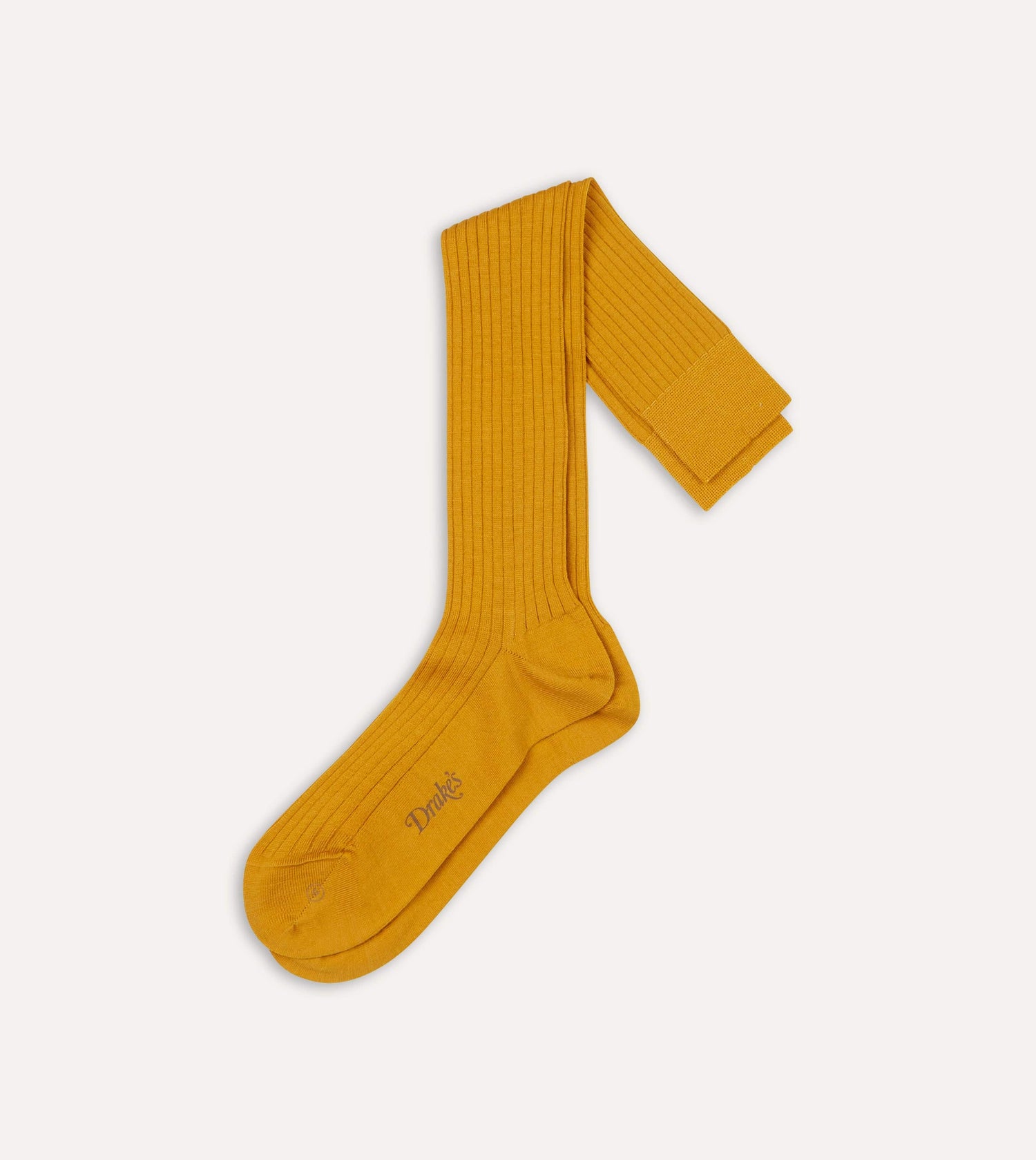 Gold Wool Over-the-Calf Socks