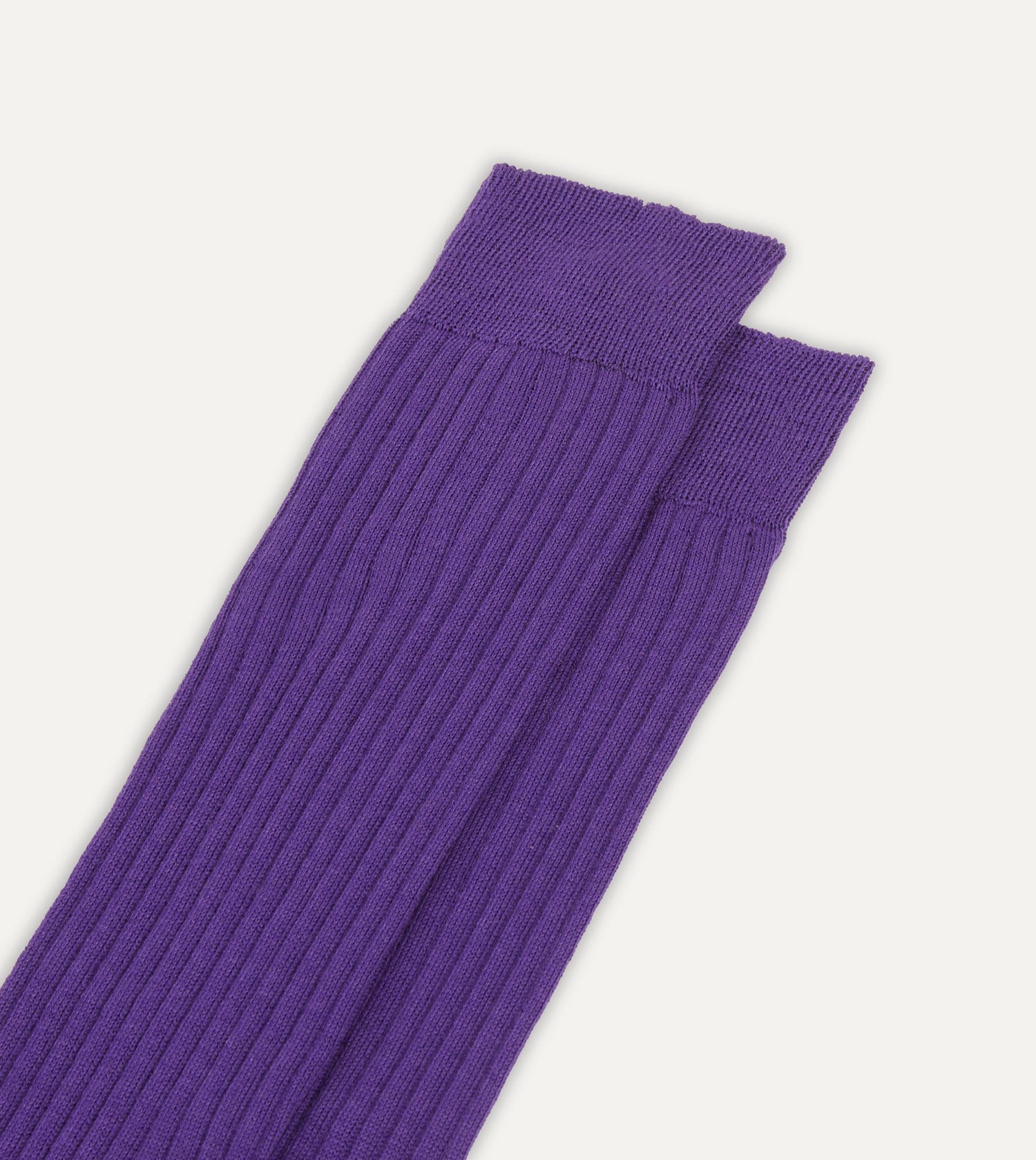 Dark Purple Wool Over-the-Calf Socks