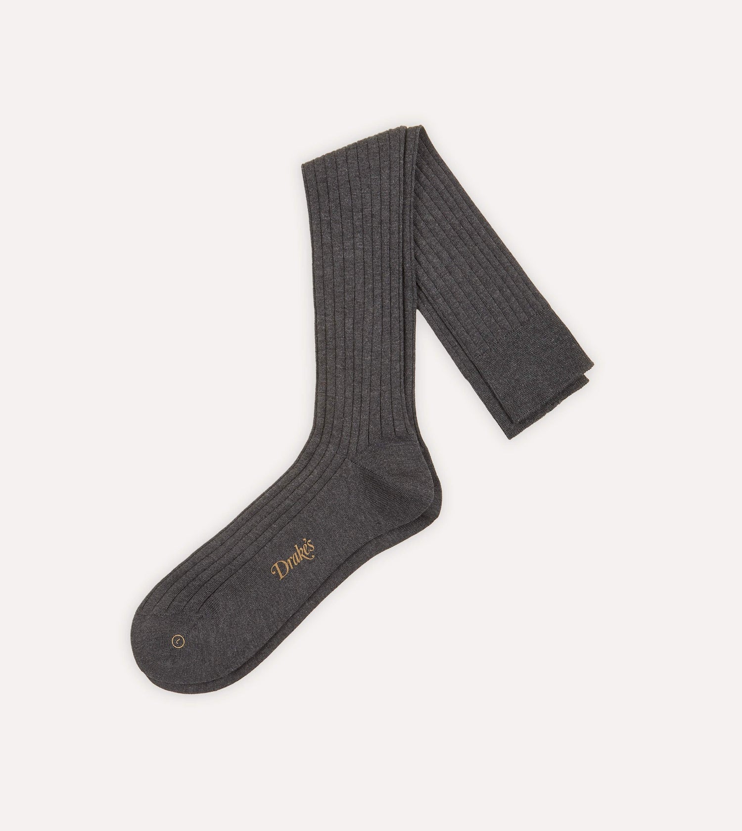 Charcoal Cotton Over-the-Calf Socks