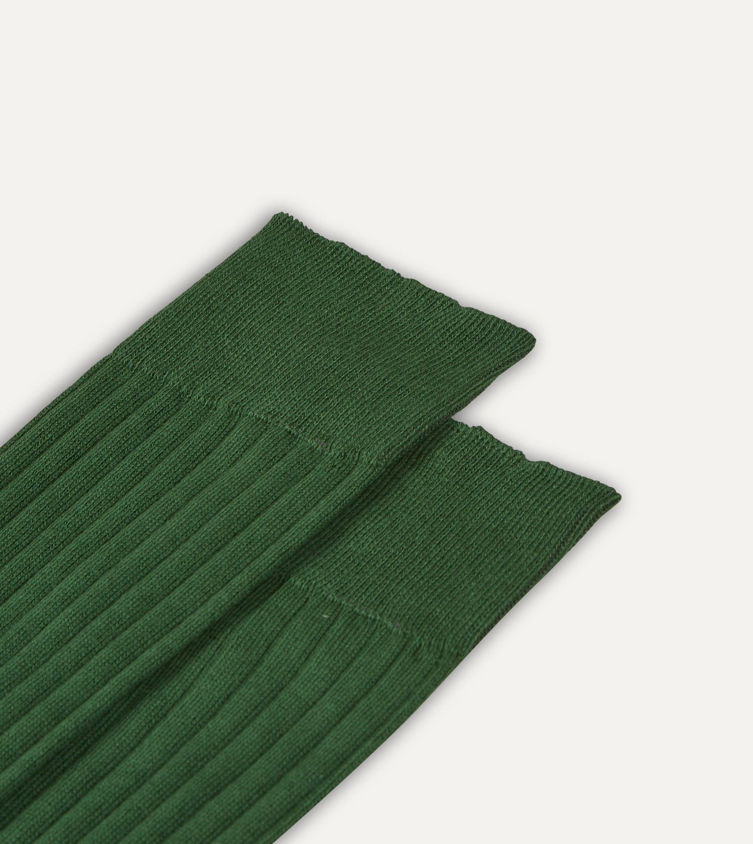 Green Cotton Over-the-Calf Socks