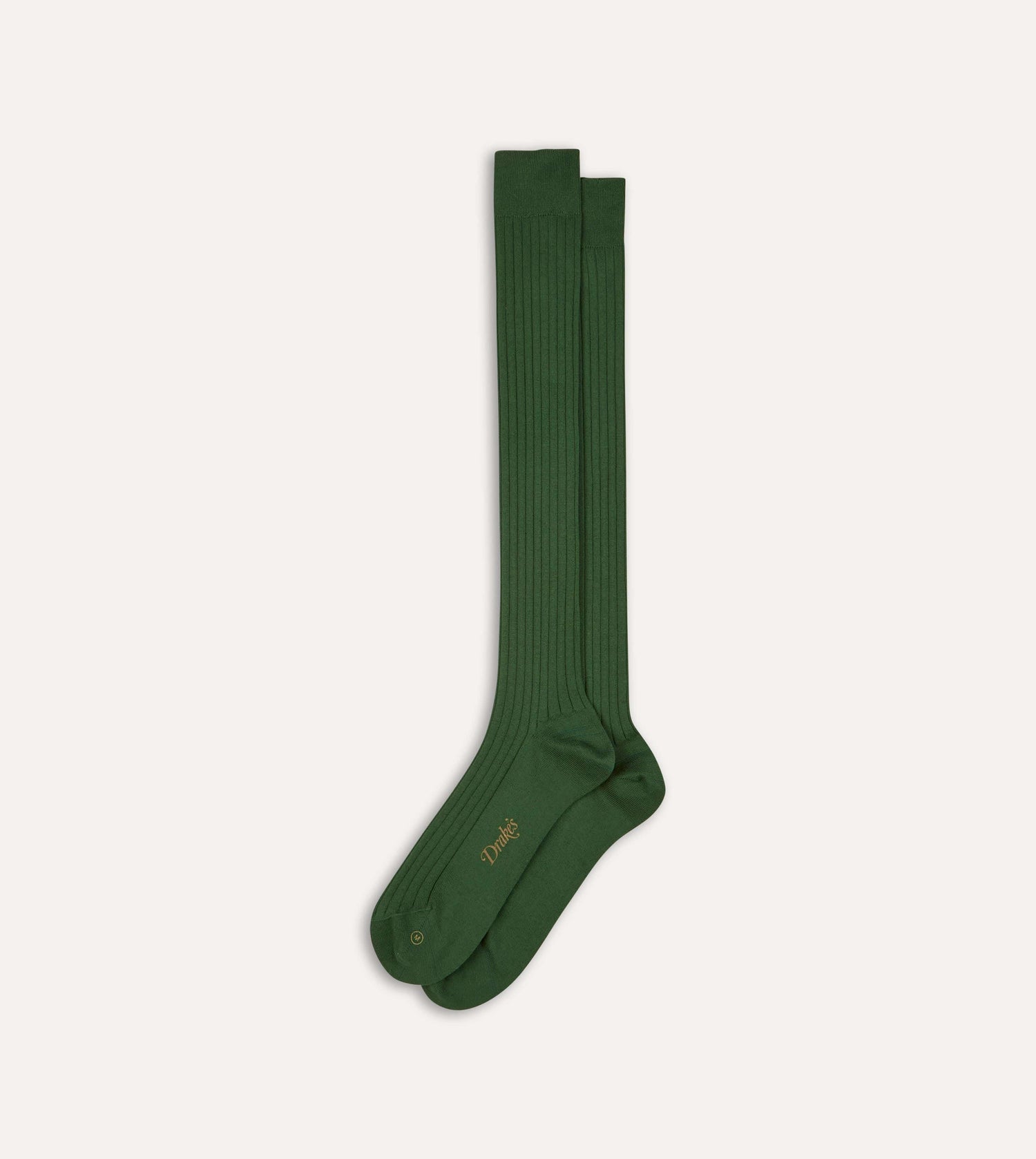 Green Cotton Over-the-Calf Socks