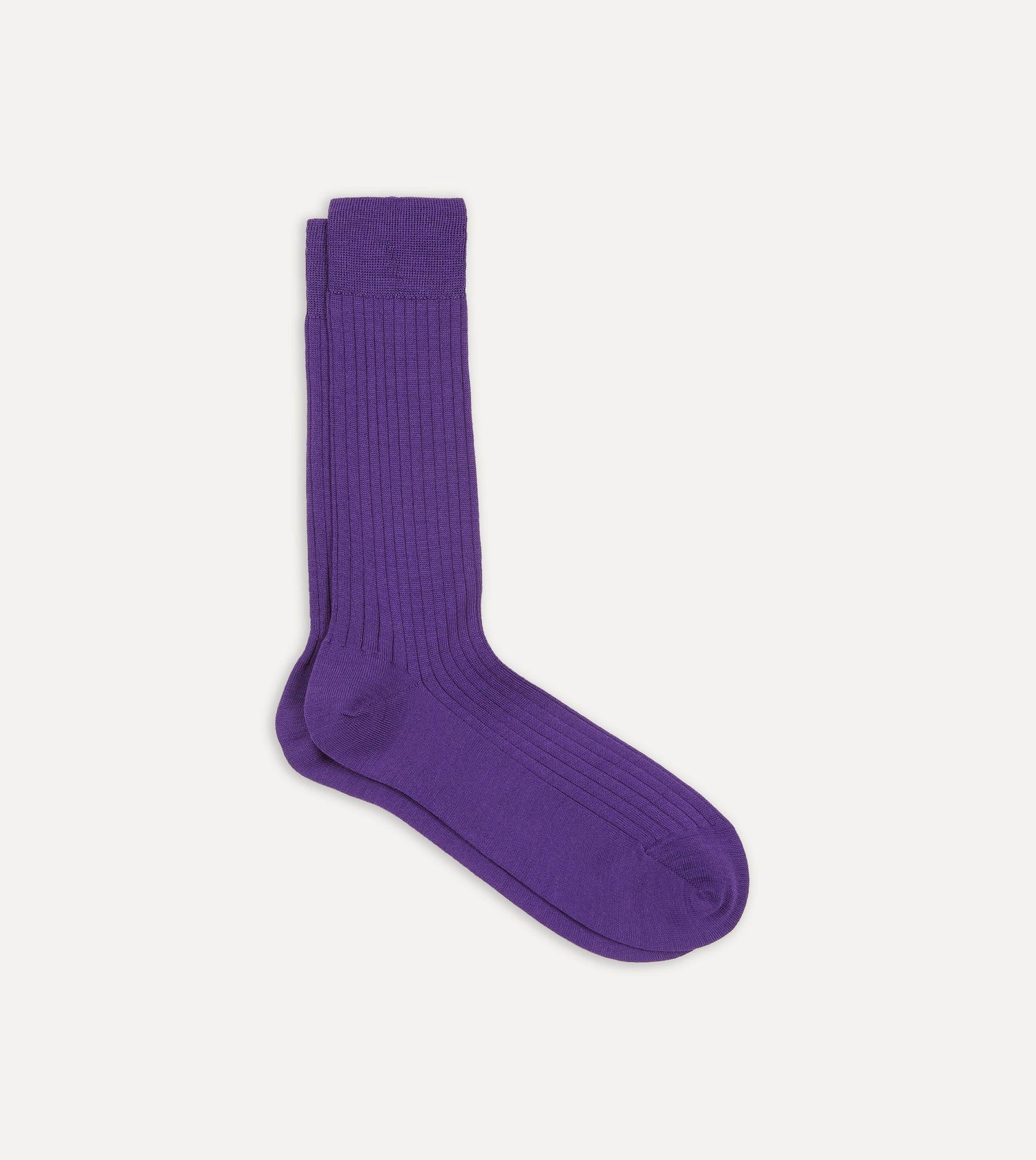 Purple Wool Mid-Calf Socks