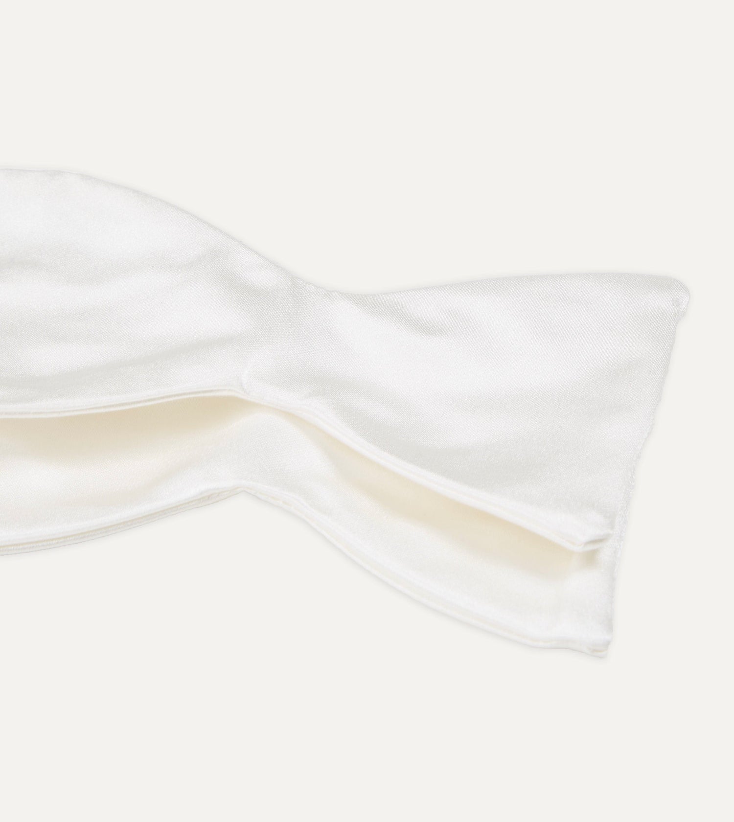 White Self-Tie Satin Butterfly Bow Tie