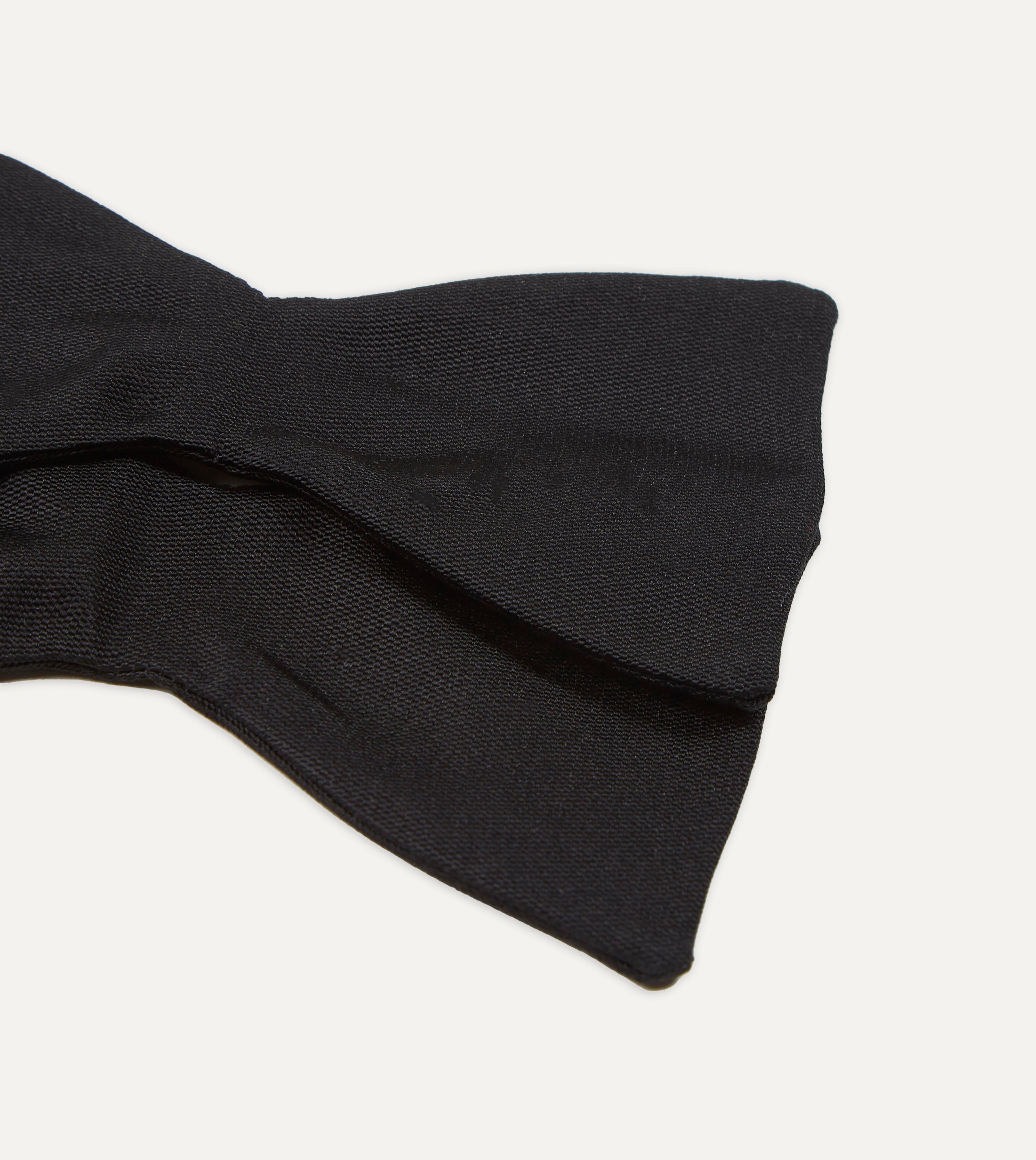 Black Self-Tie Barathea Butterfly Bow Tie