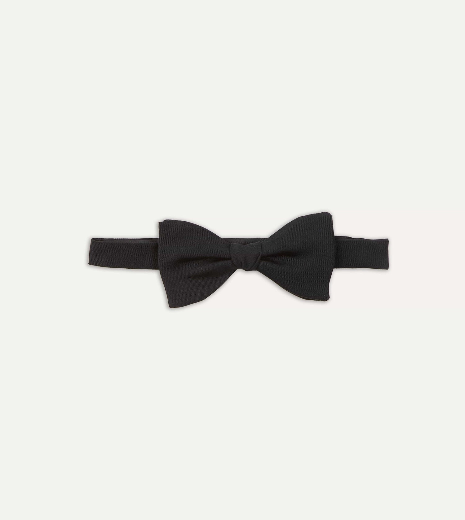Black Pre-Tied Barathea Butterfly Bow Tie
