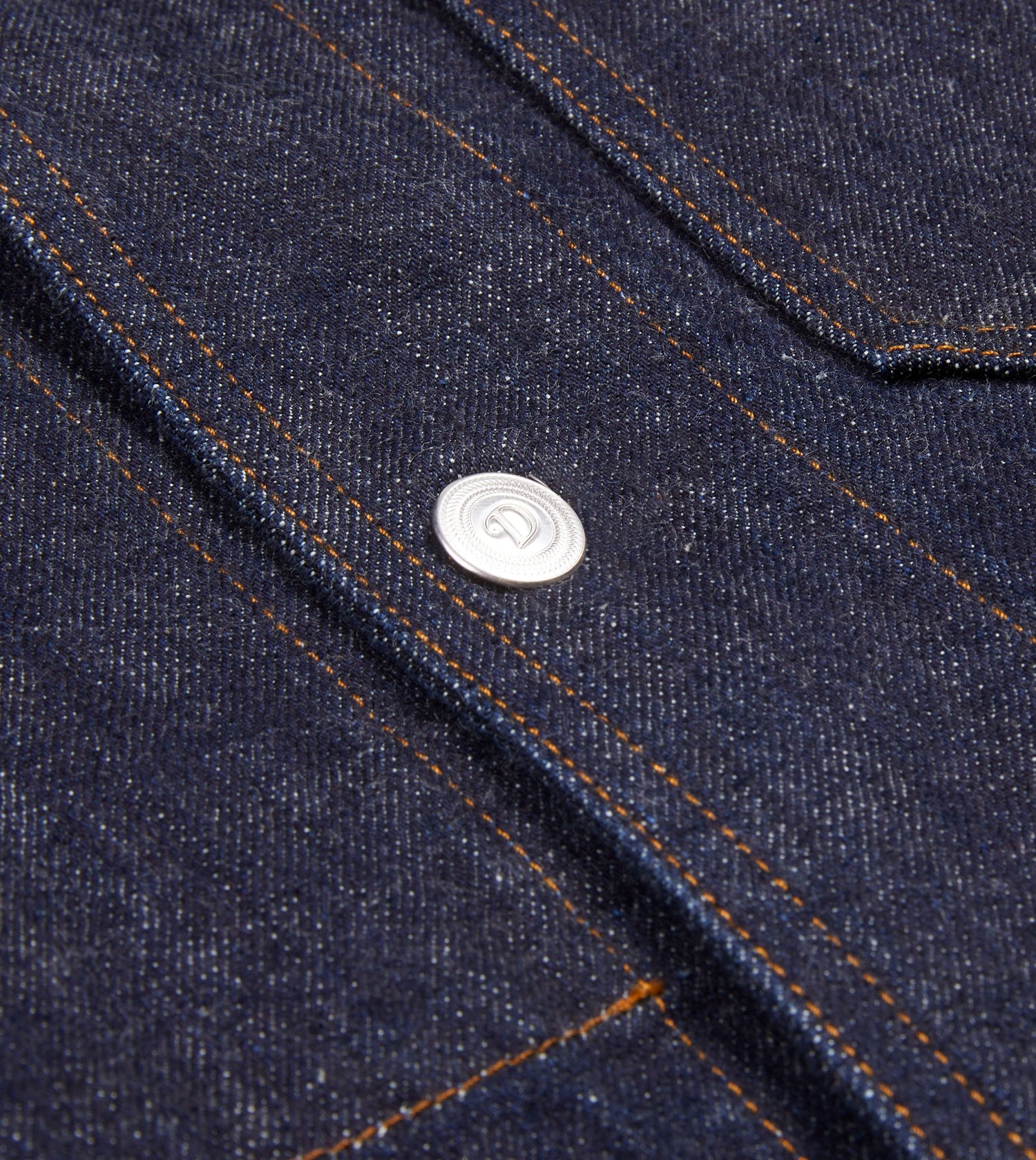 Indigo Rinse Denim Five-Pocket Chore Jacket