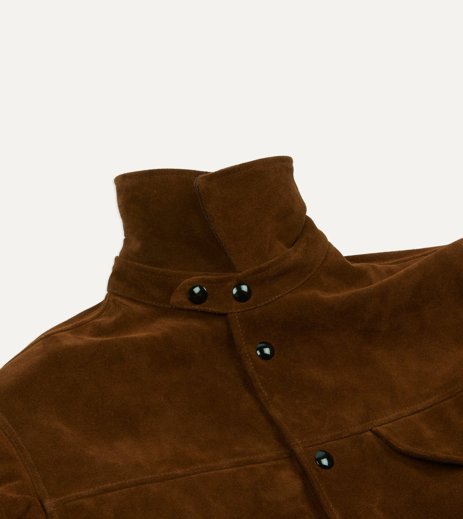 Brown Suede Car Coat with Blanket Lining