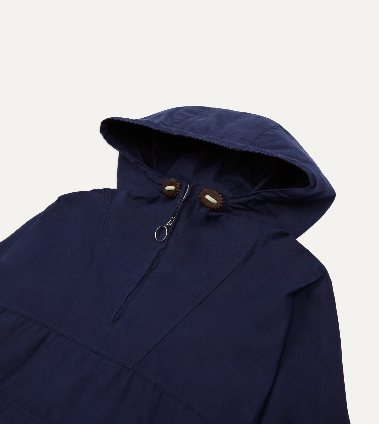 Navy Waxed Cotton Surf Cagoule