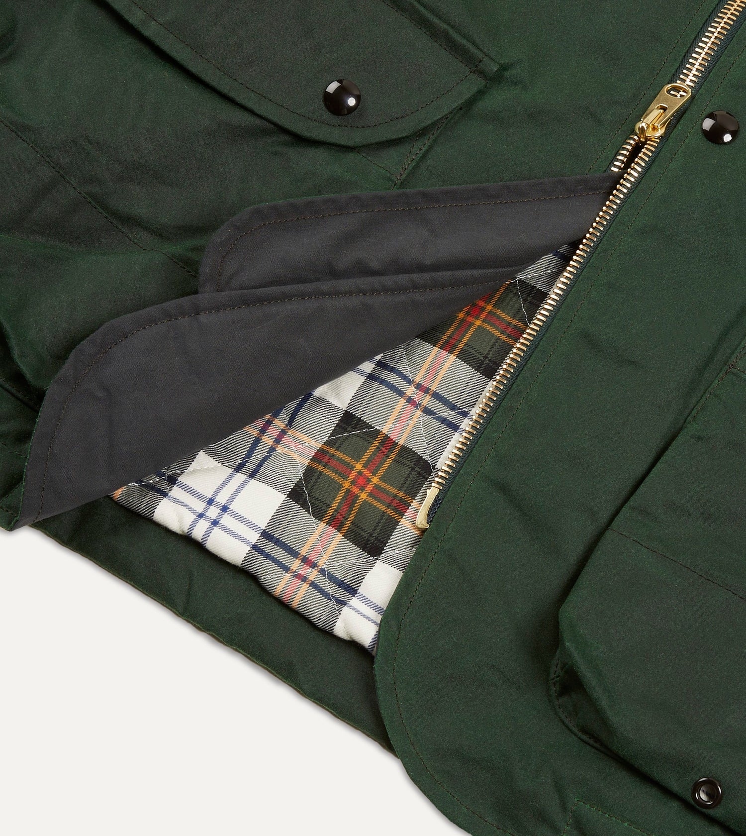 Green Waxed Coverall Jacket