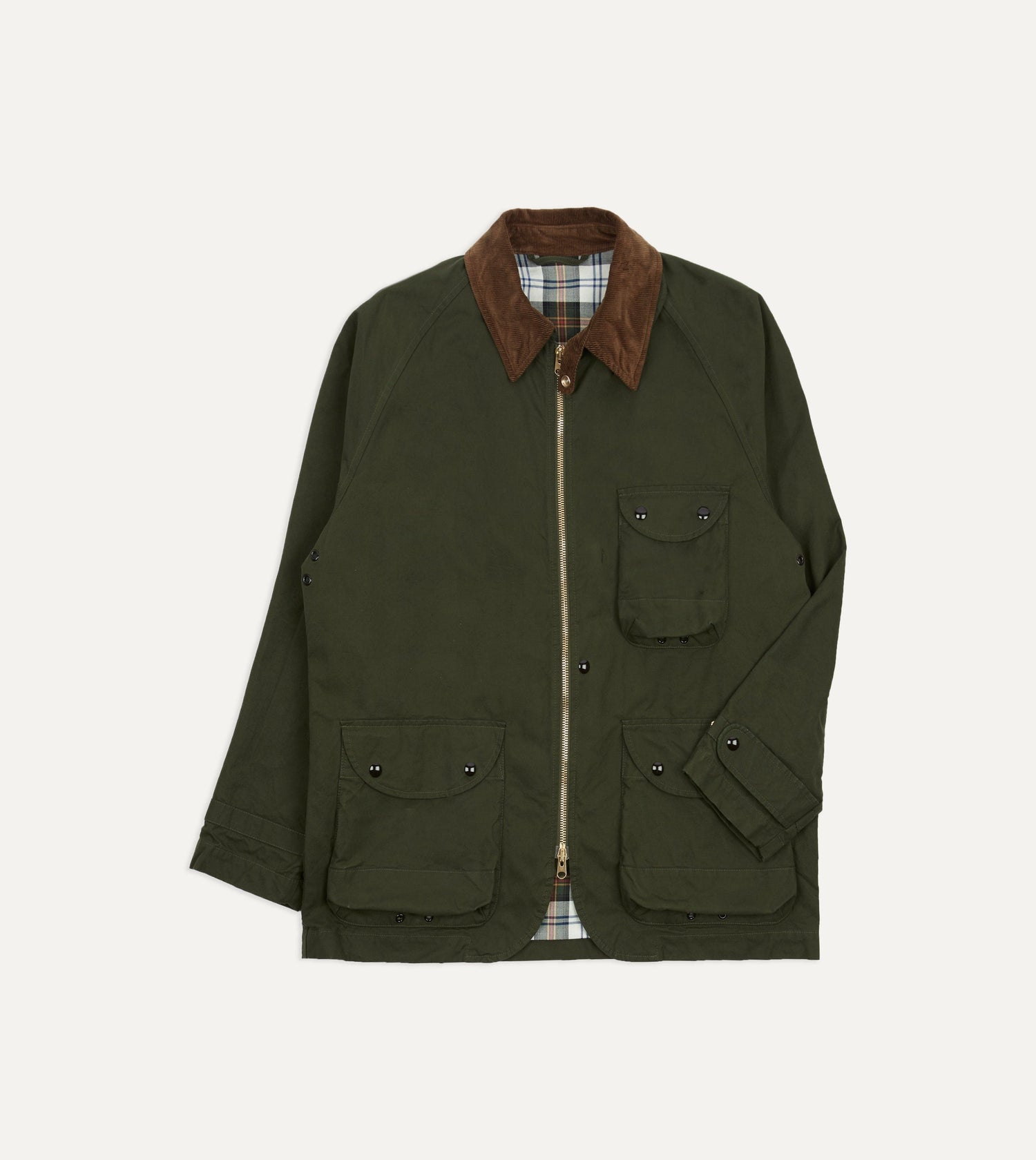 Green Waxed Lightweight Coverall Jacket