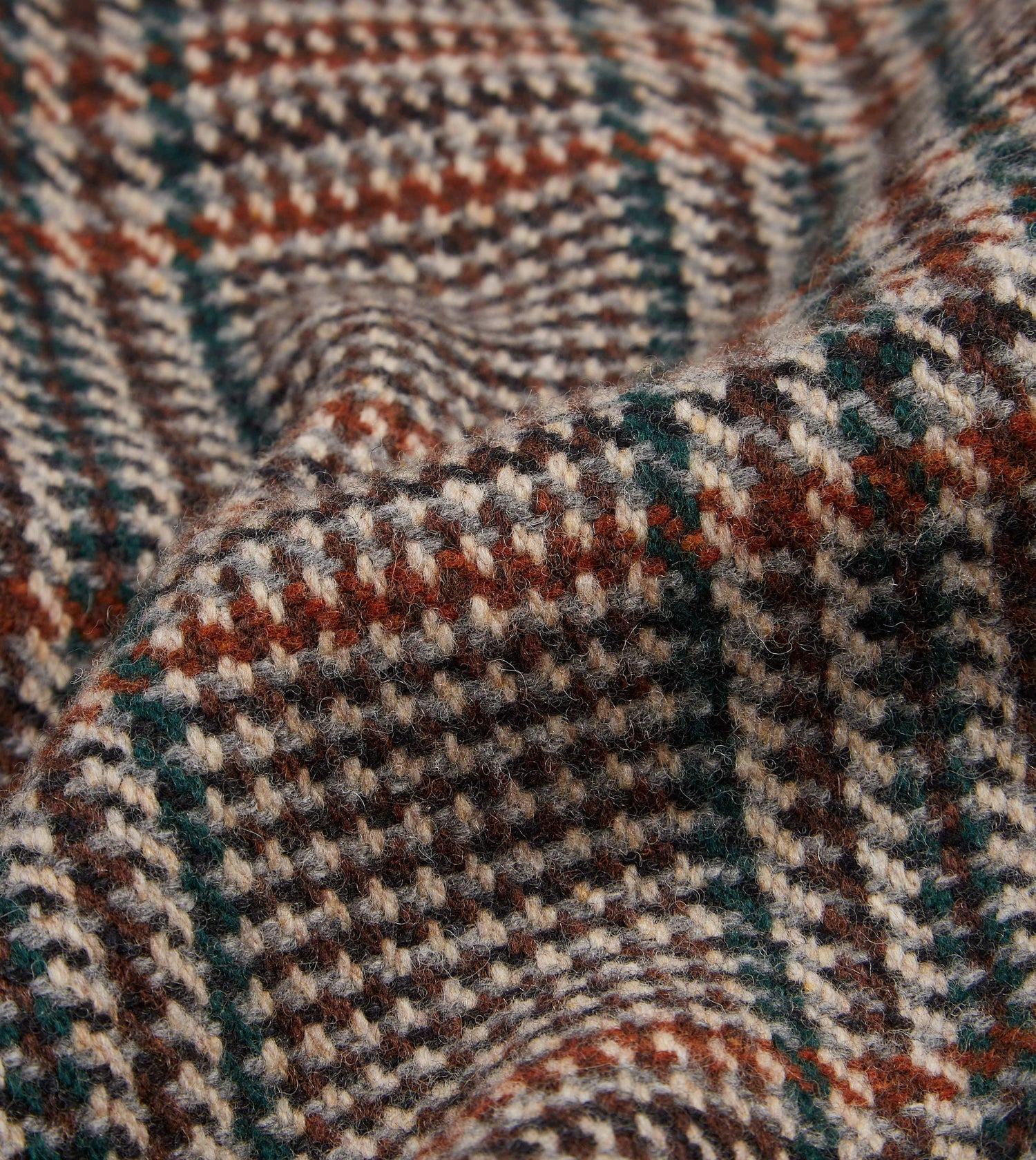 Prince of Wales Check Wool Raglan Coat