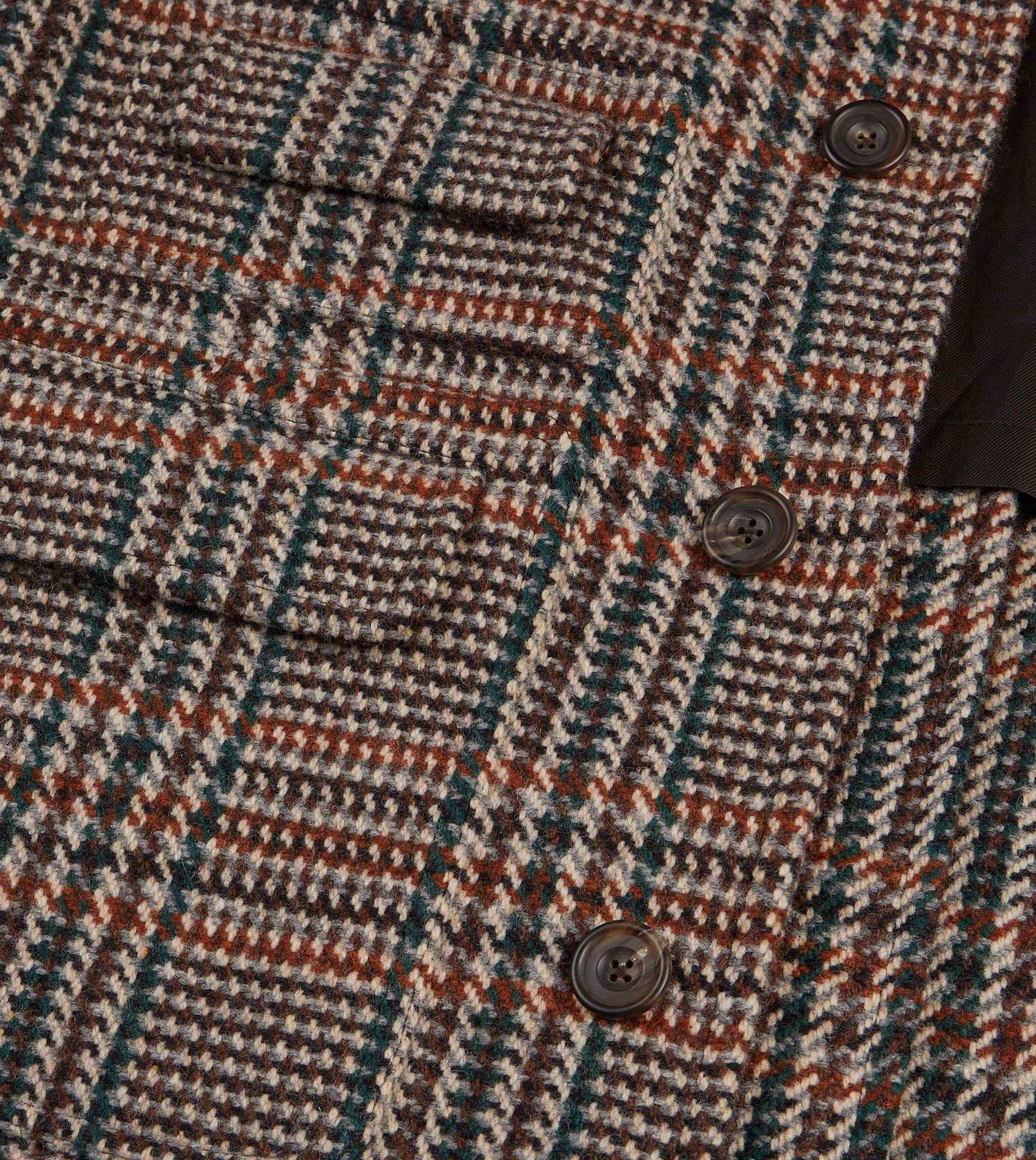 Prince of Wales Check Wool Raglan Coat