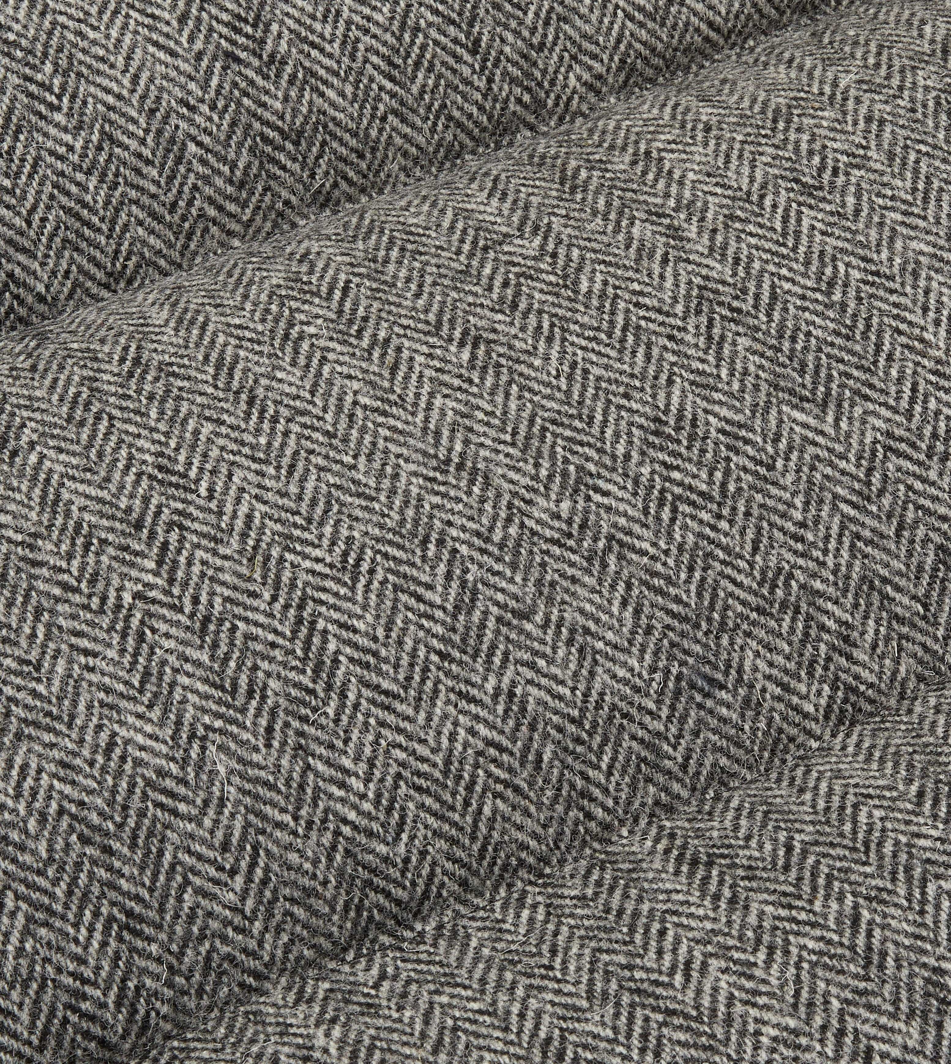 Rocky Mountain Featherbed for Drake's Herringbone Harris Tweed Leather Christy Down Vest