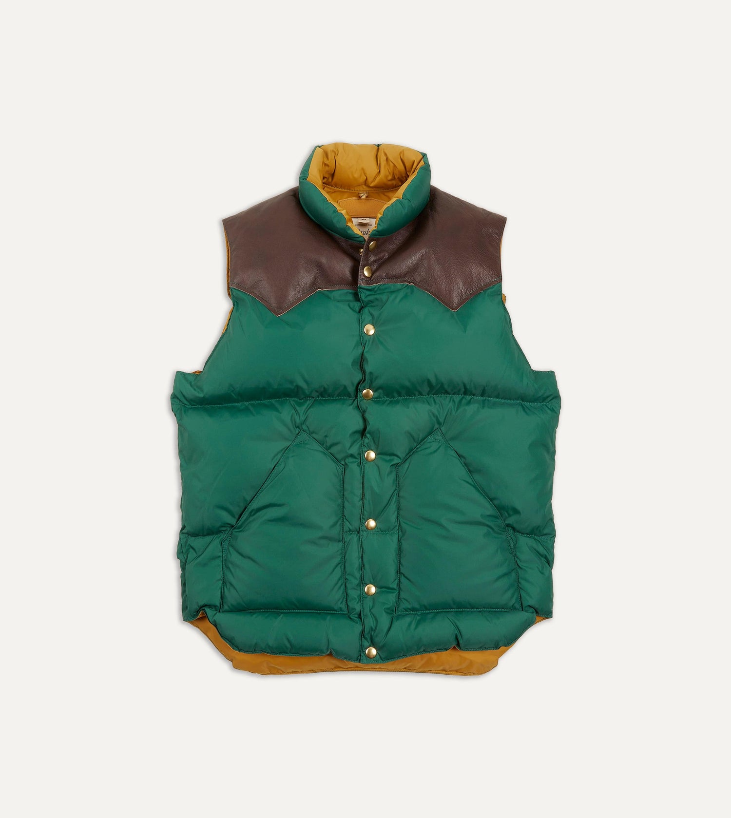 Rocky Mountain Featherbed for Drake's Green Nylon Leather Christy Down Vest