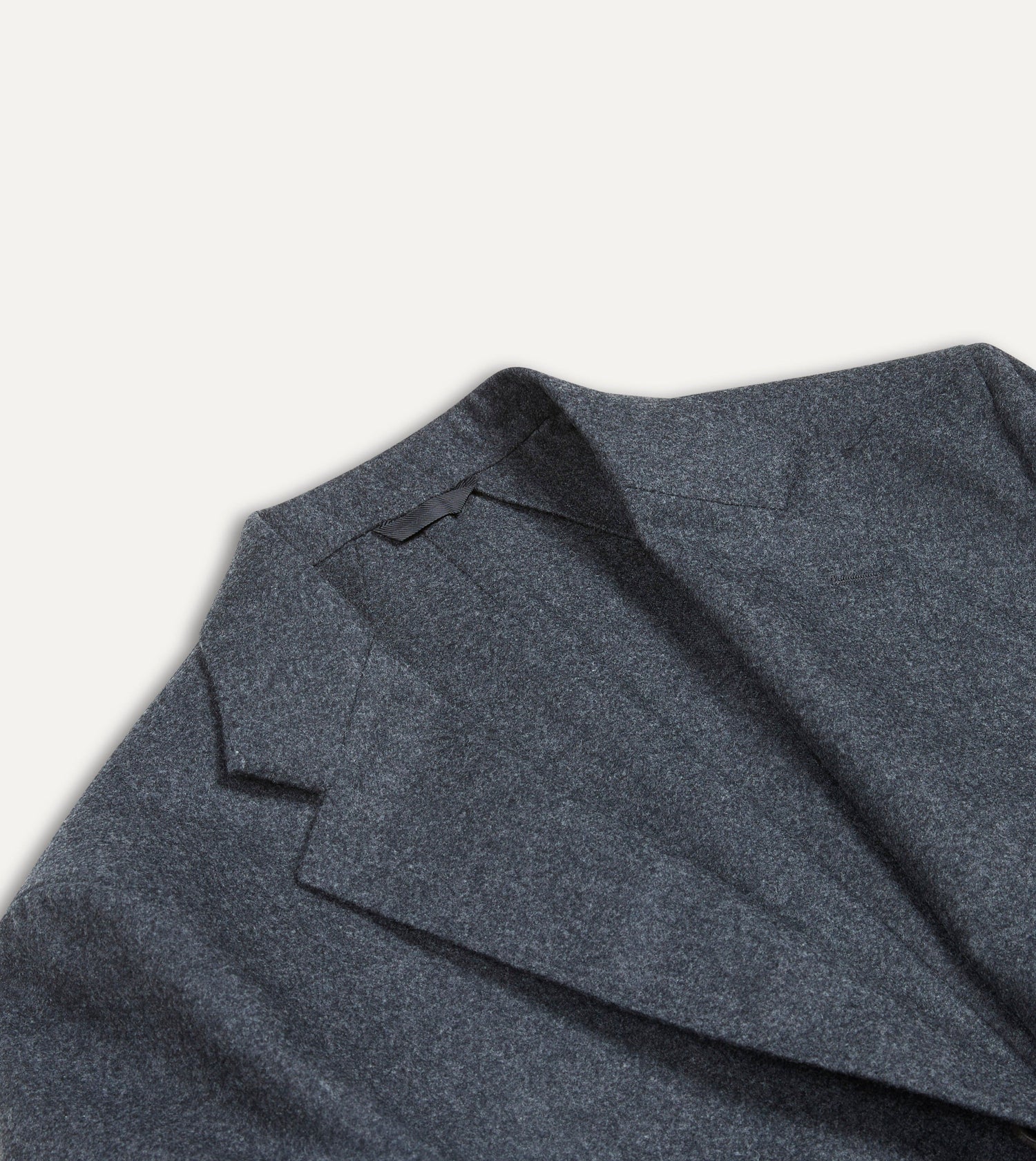 Grey Wool Flannel Tailored Jacket