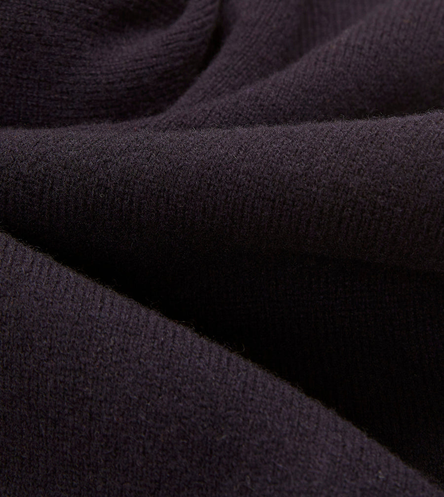 Navy Lambswool Sleeveless Cardigan