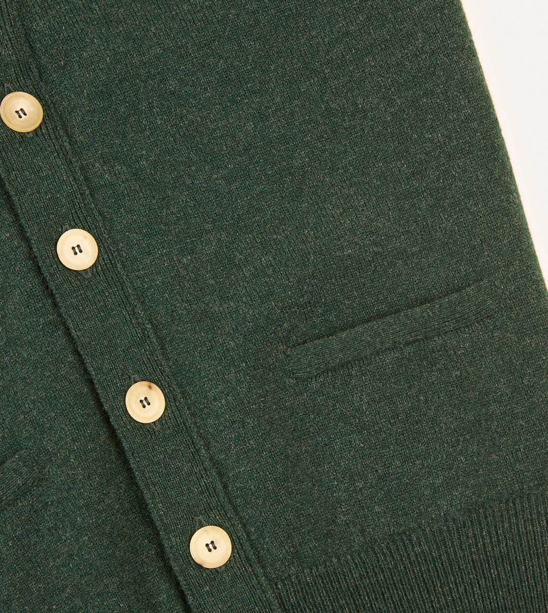 Charlie Lambswool Cardigan Green