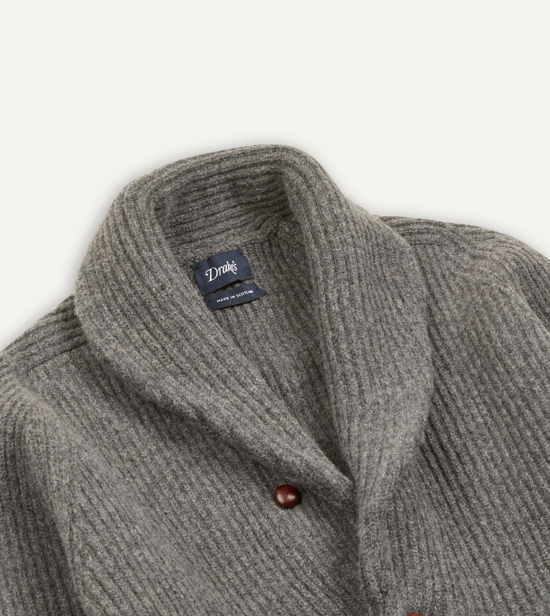 5012029 Grey-Yellow Shawl Collar Cardigan