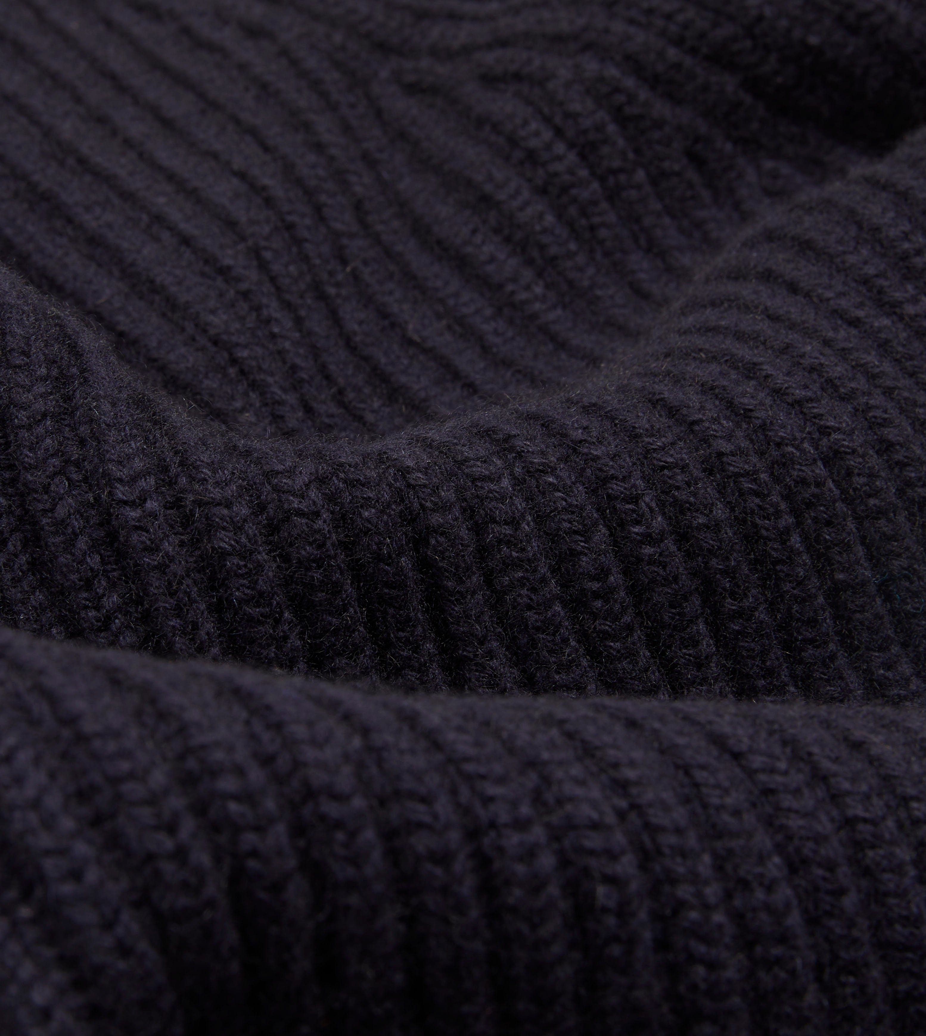 Navy Cashmere Shawl Collar Cardigan