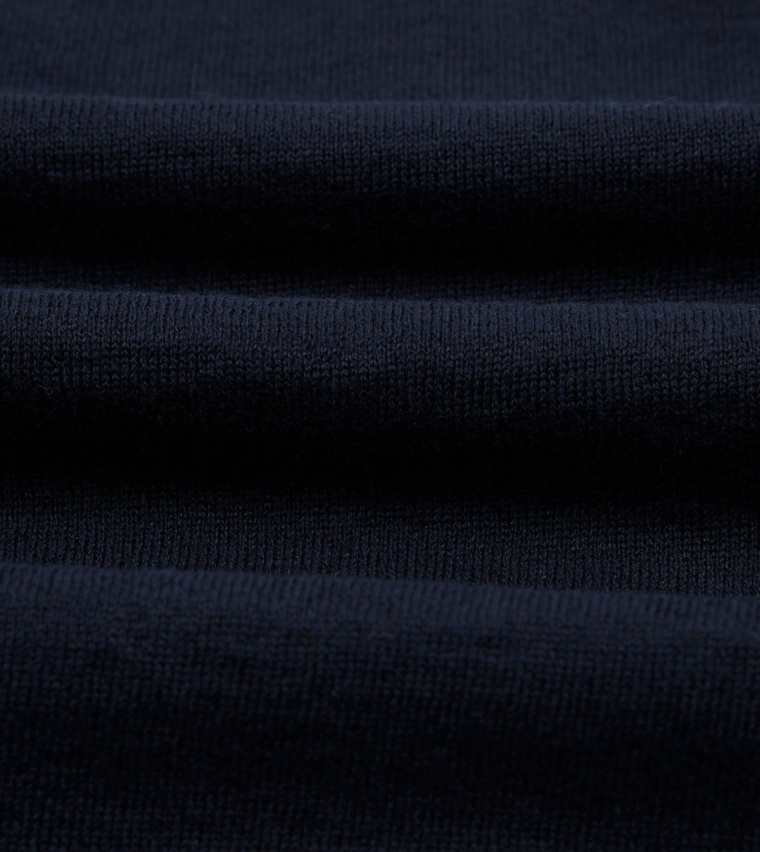 Navy Knitted Linen-Cotton Short-Sleeve Polo Shirt