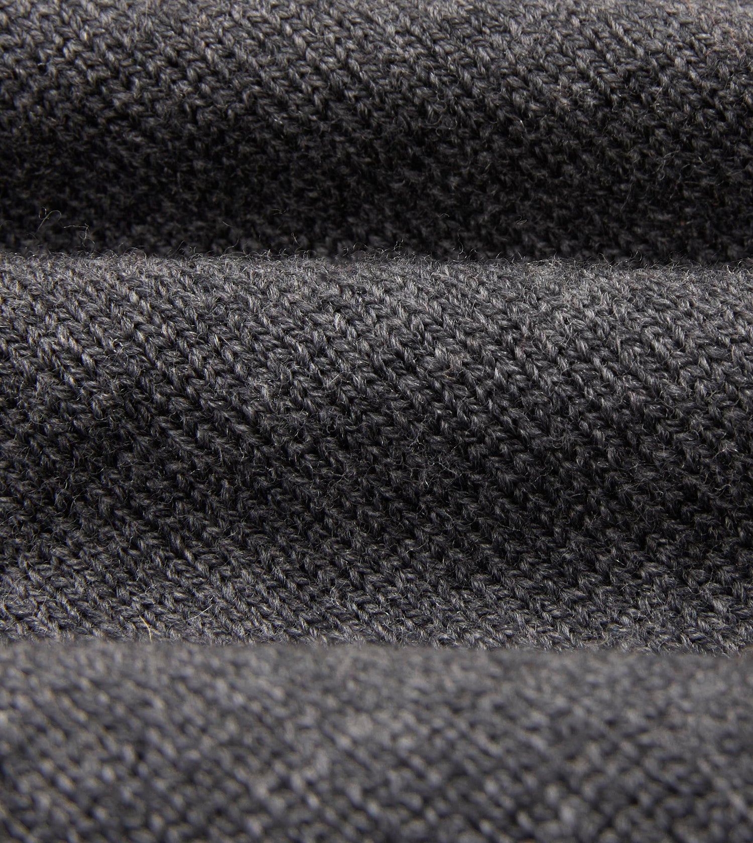 Grey Merino Wool Knitted Polo