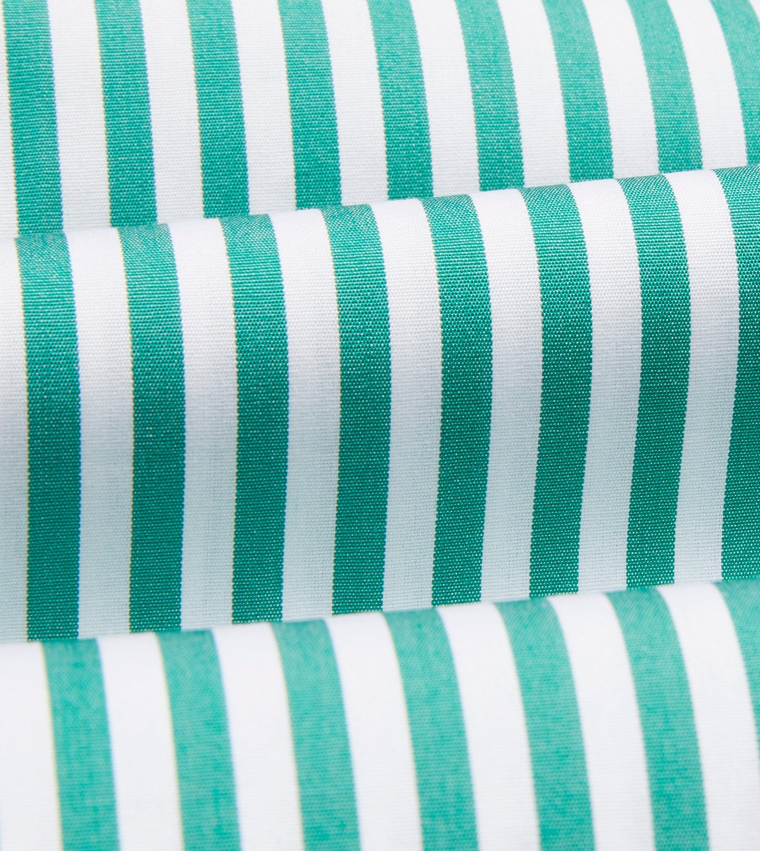 Green Bengal Stripe Cotton Poplin Button-Down Shirt