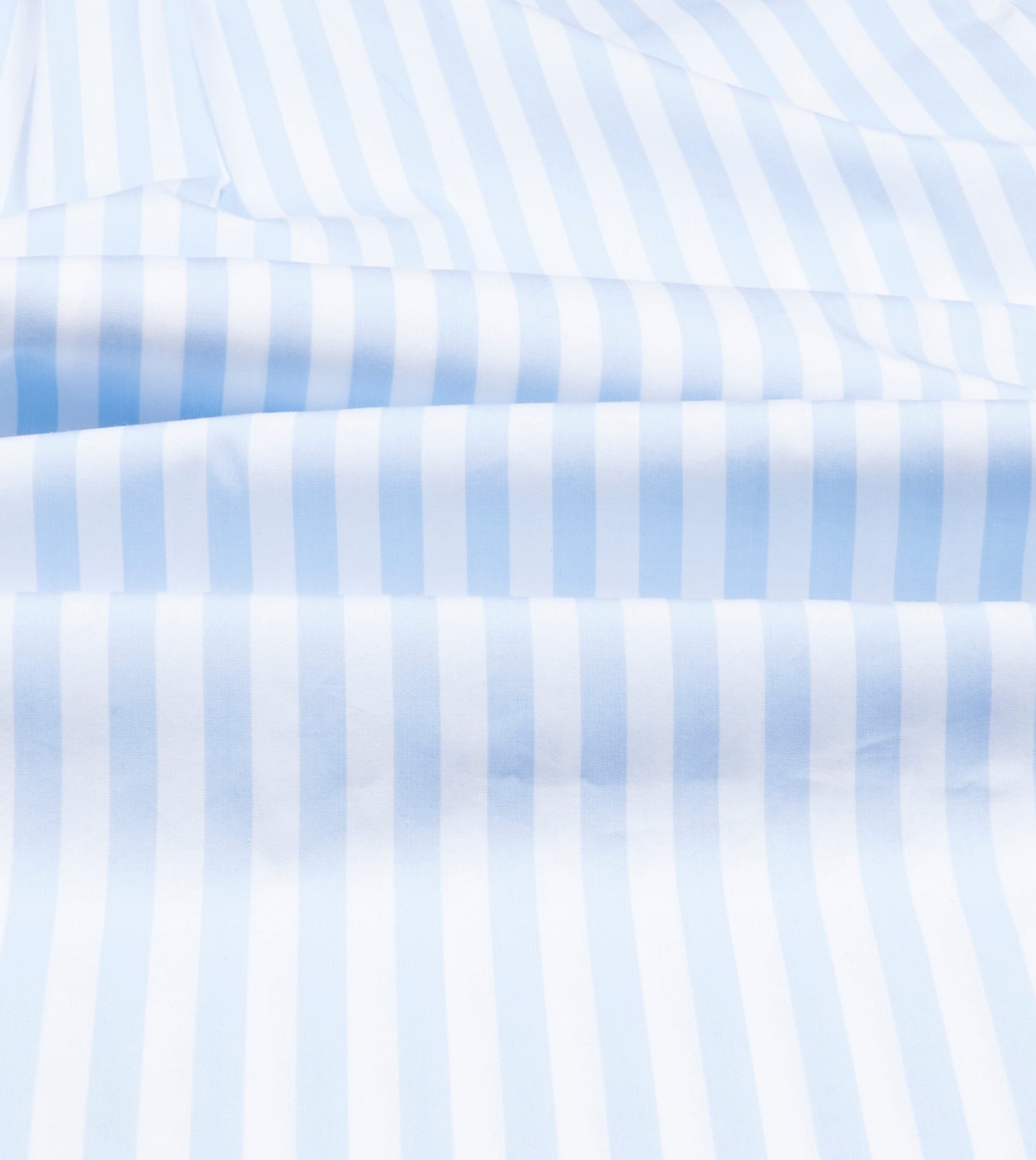 Blue Broad Stripe Cotton Poplin Button-Down Shirt