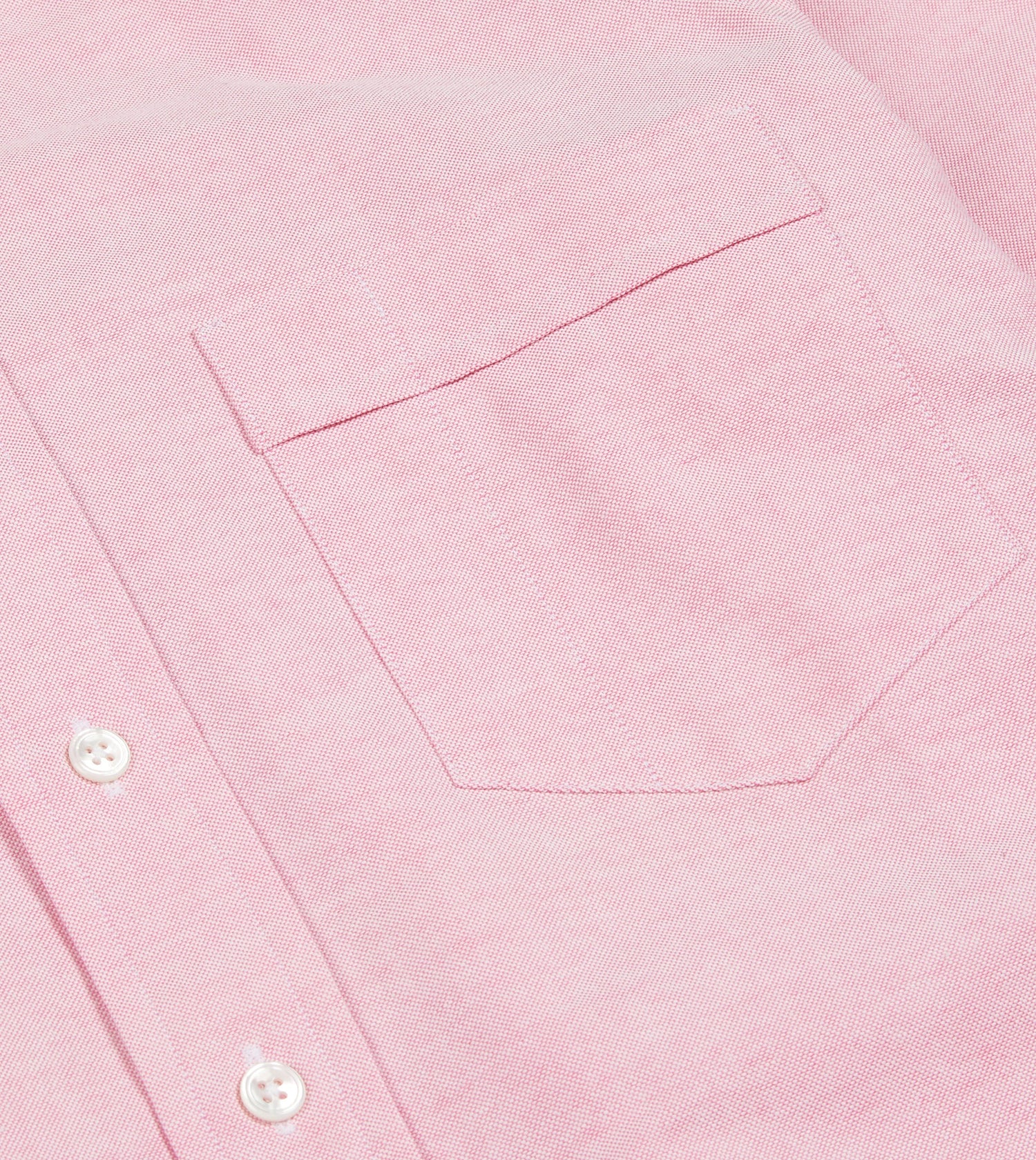 Dark Pink Cotton Oxford Cloth Button-Down Shirt