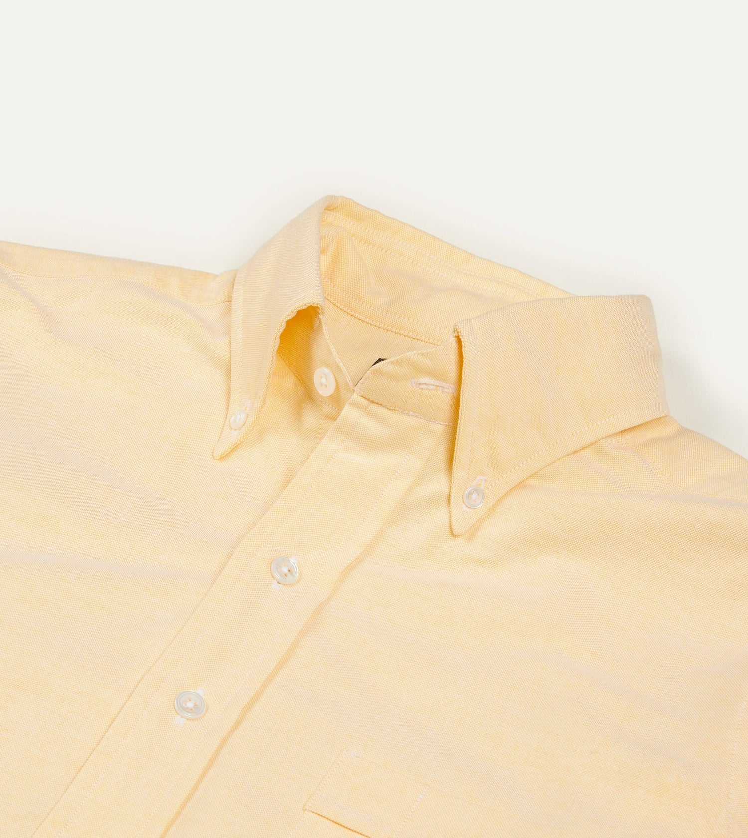 Yellow Cotton Oxford Cloth Button-Down Shirt
