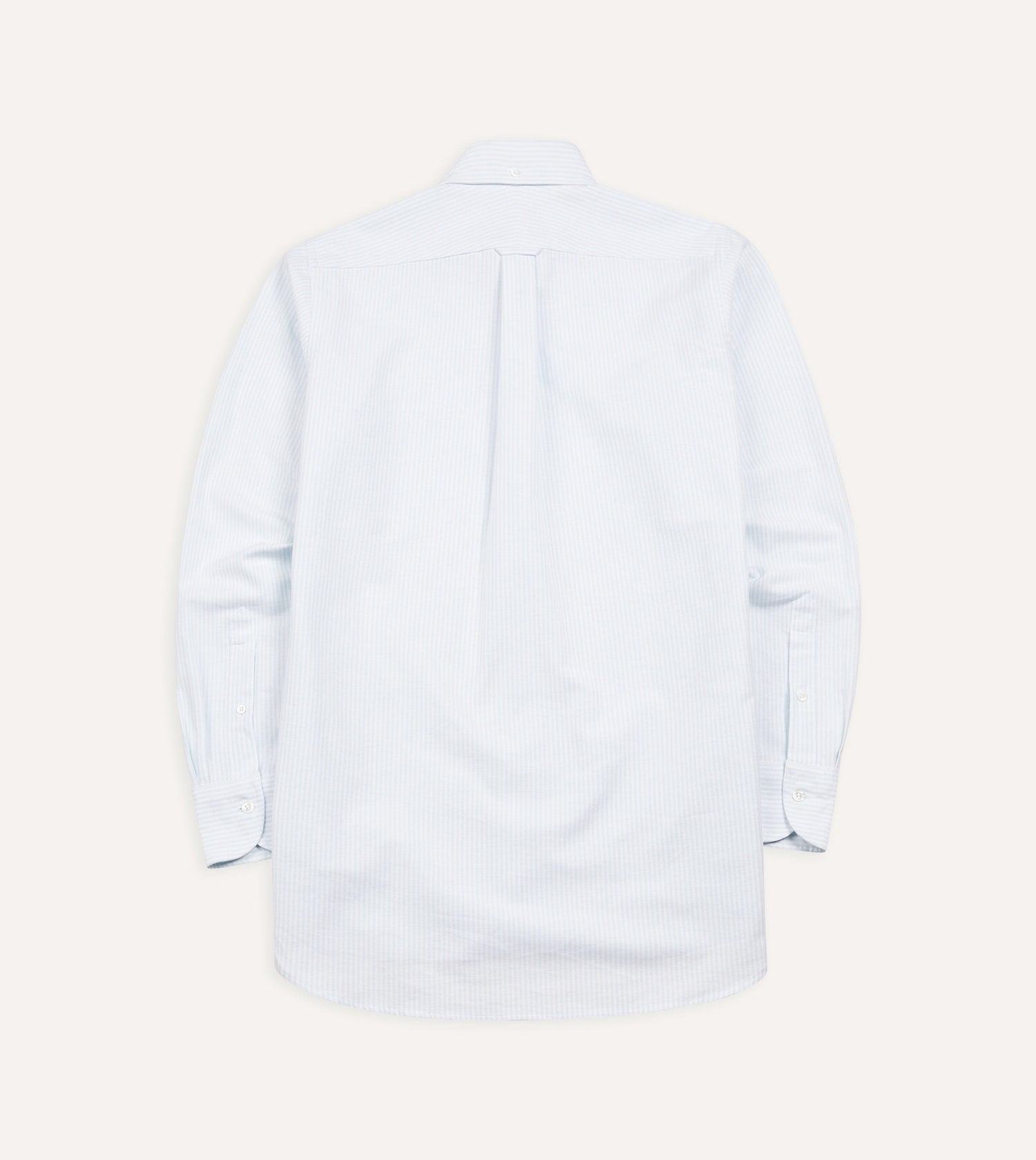 Sky Ticking Stripe Cotton Oxford Cloth Button-Down Shirt