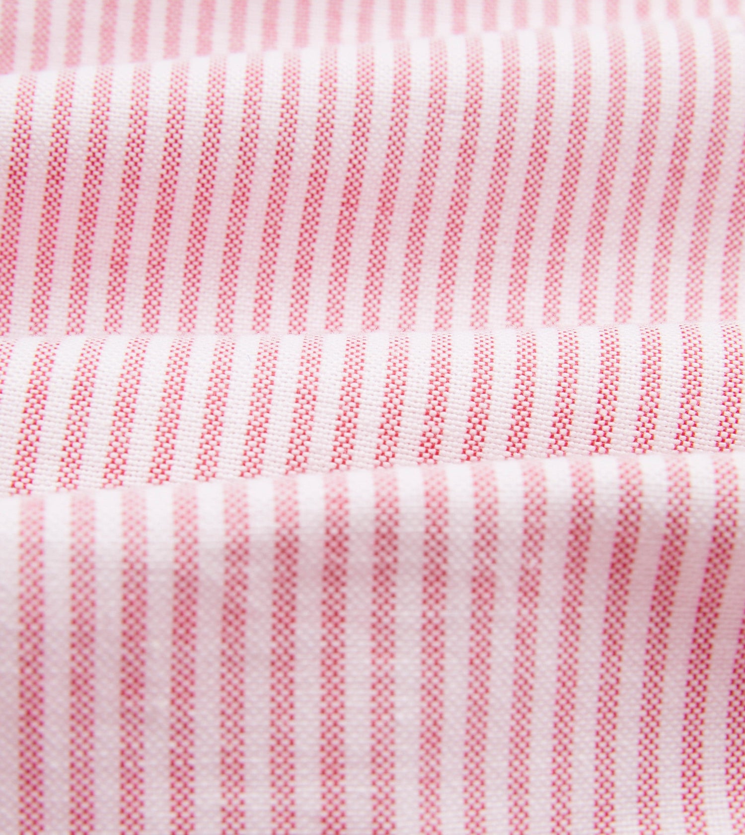 Pink Ticking Stripe Cotton Oxford Cloth Button-Down Shirt