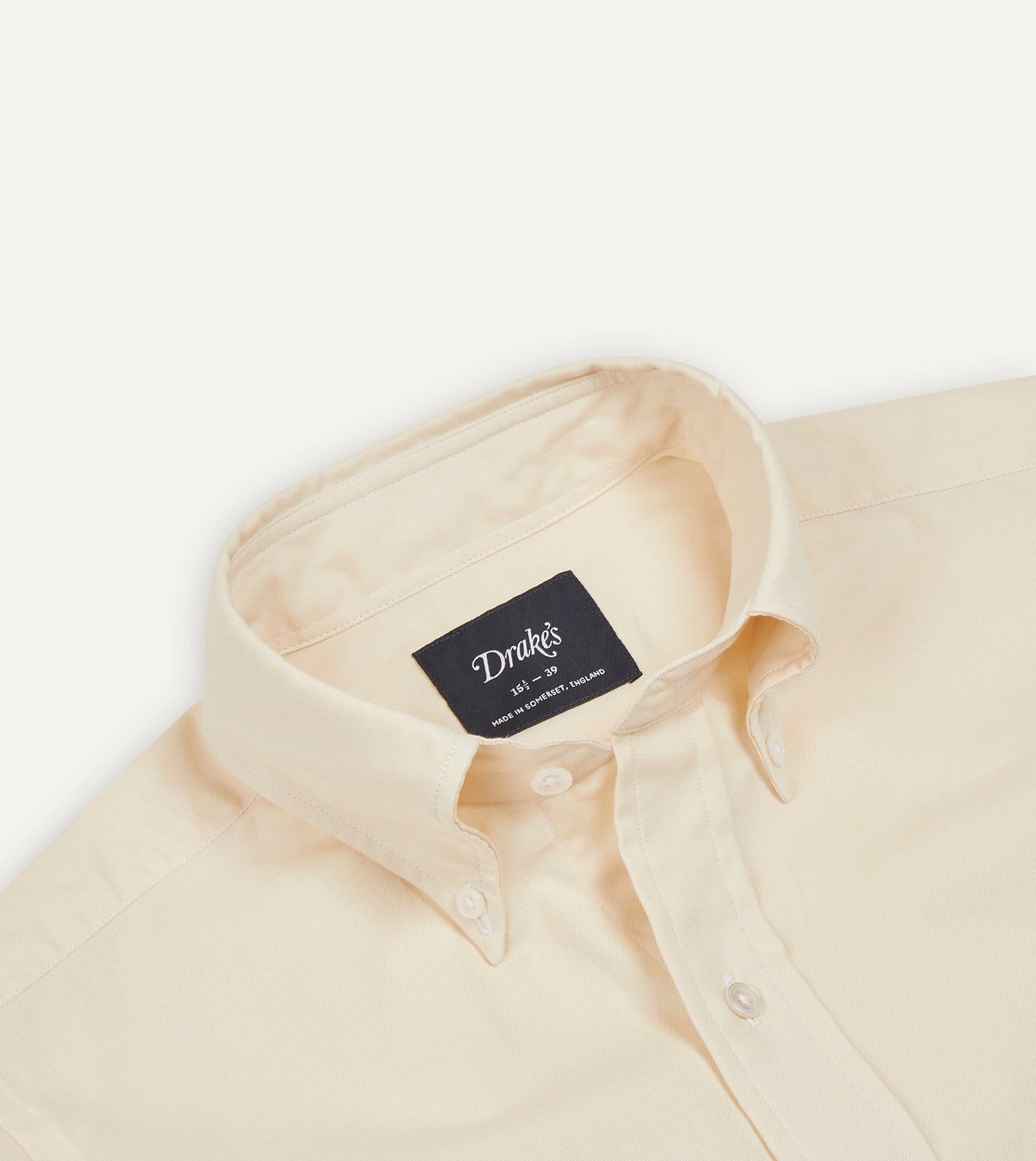 Ecru Pinpoint Oxford Cotton Cloth Button-Down Shirt