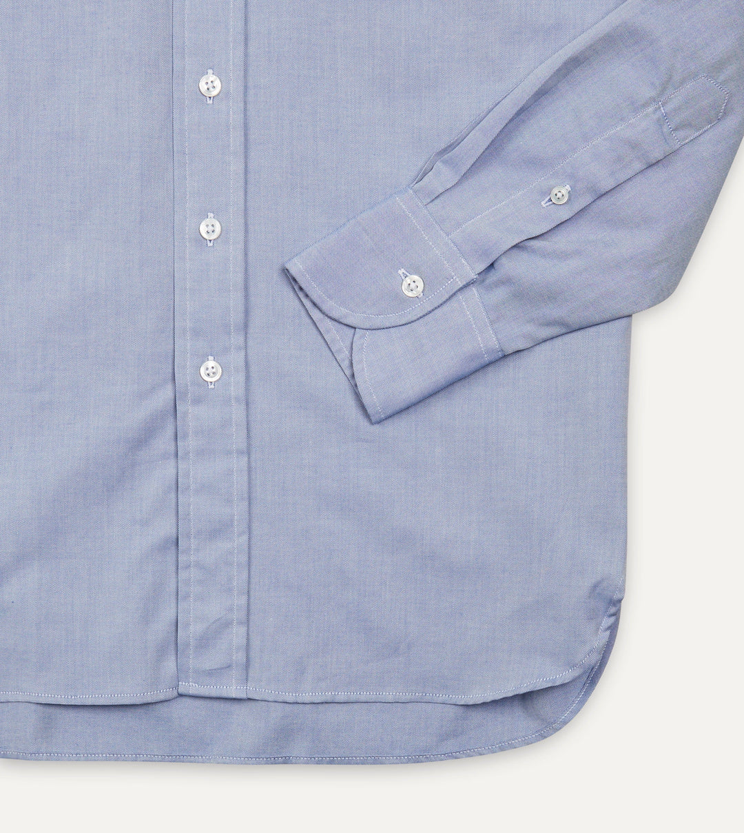 Navy Pinpoint Oxford Cotton Cloth Button-Down Shirt – Drakes