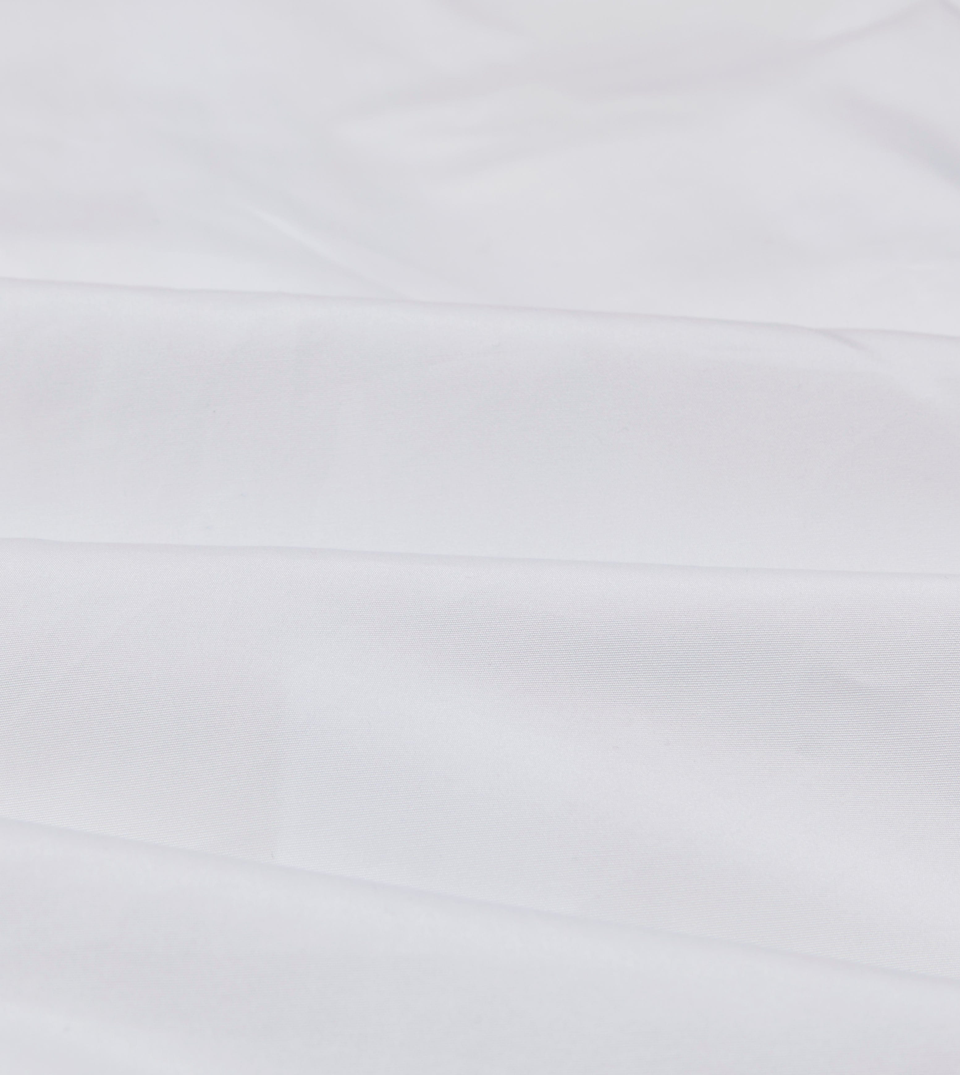 White Cotton Poplin Long Point Collar Shirt