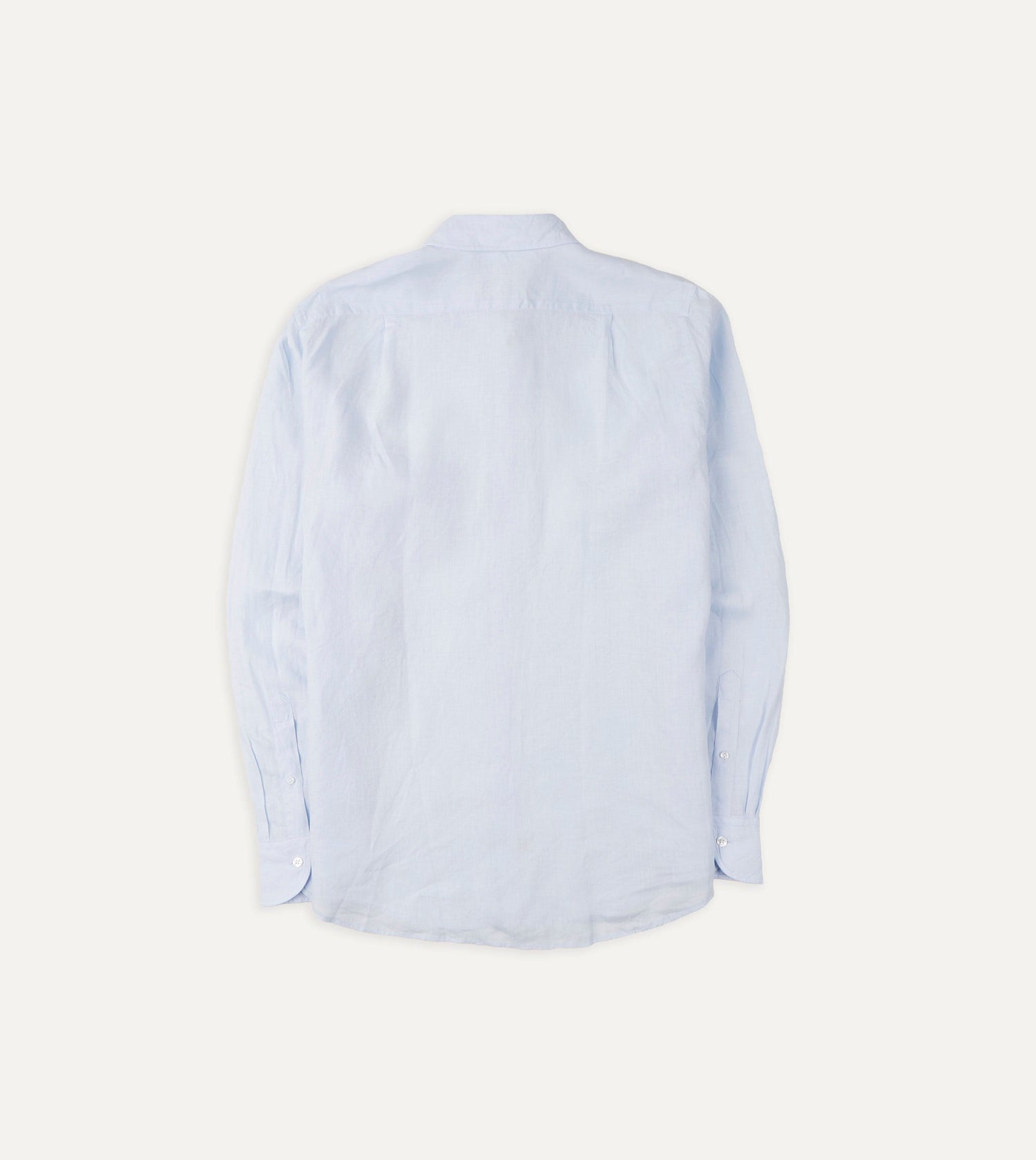 Light Blue Linen Spread Collar Shirt
