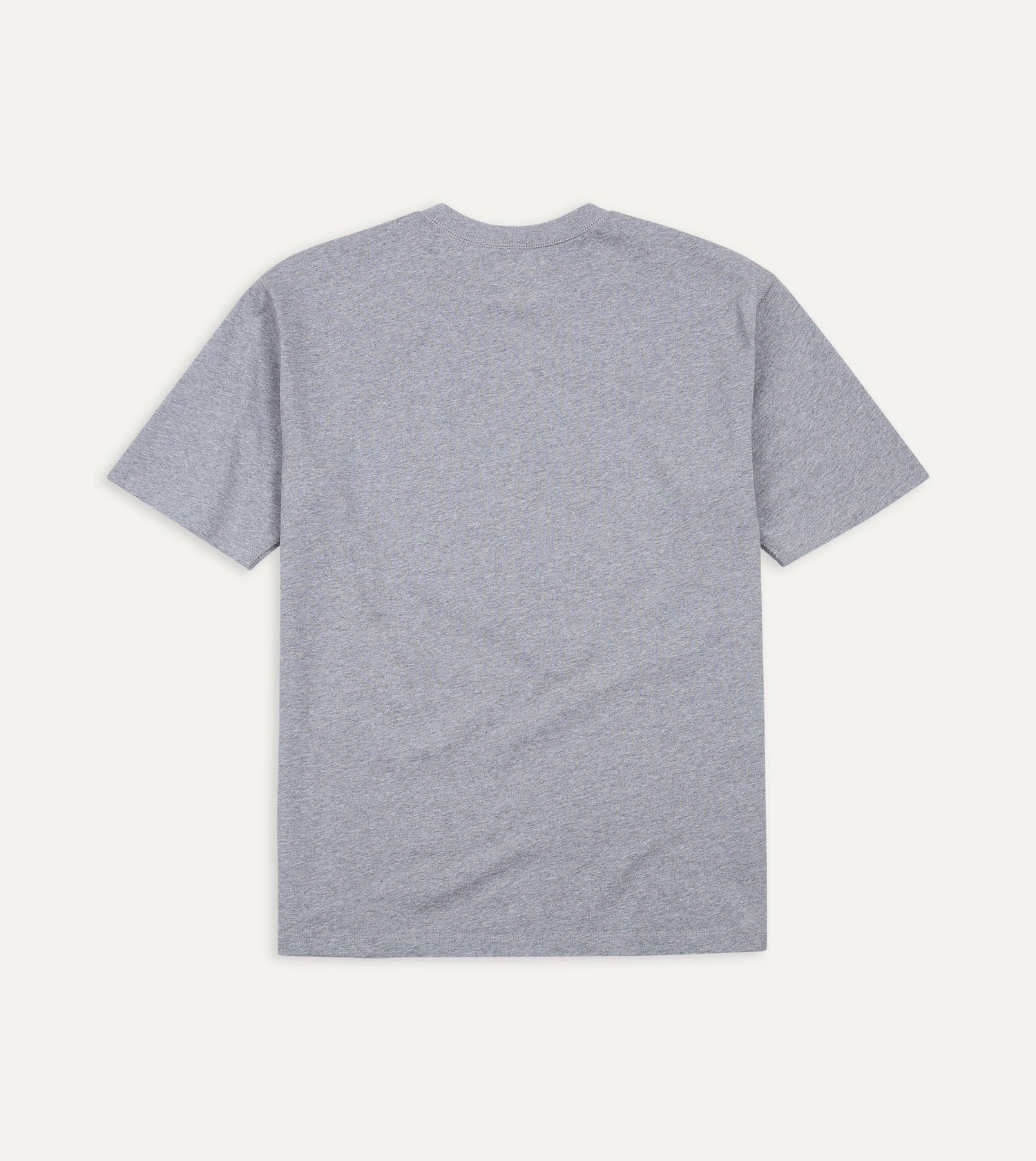 Grey Cotton Crew Neck Hiking T-Shirt