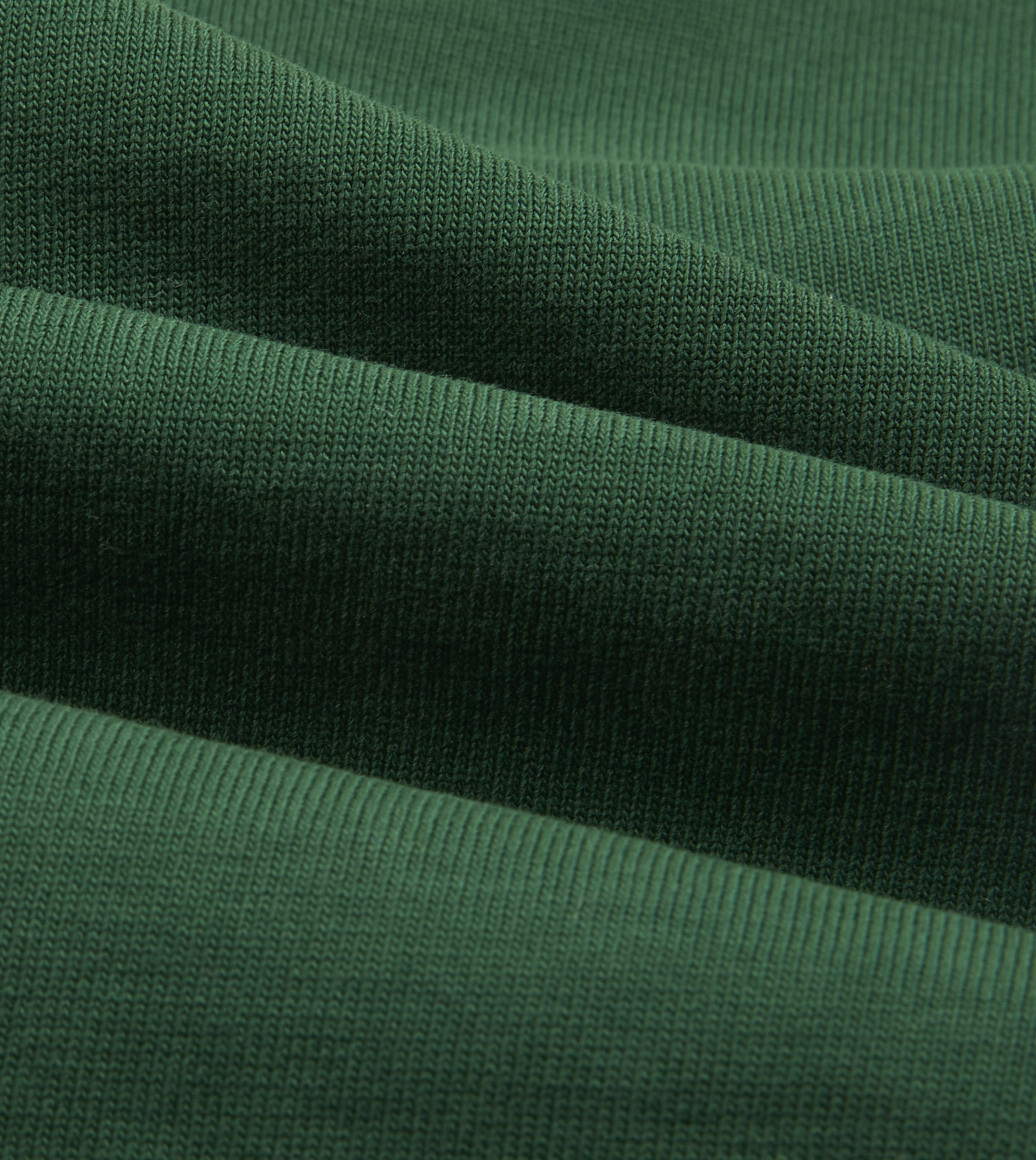 Forest Green Cotton Crew Neck Hiking T-Shirt