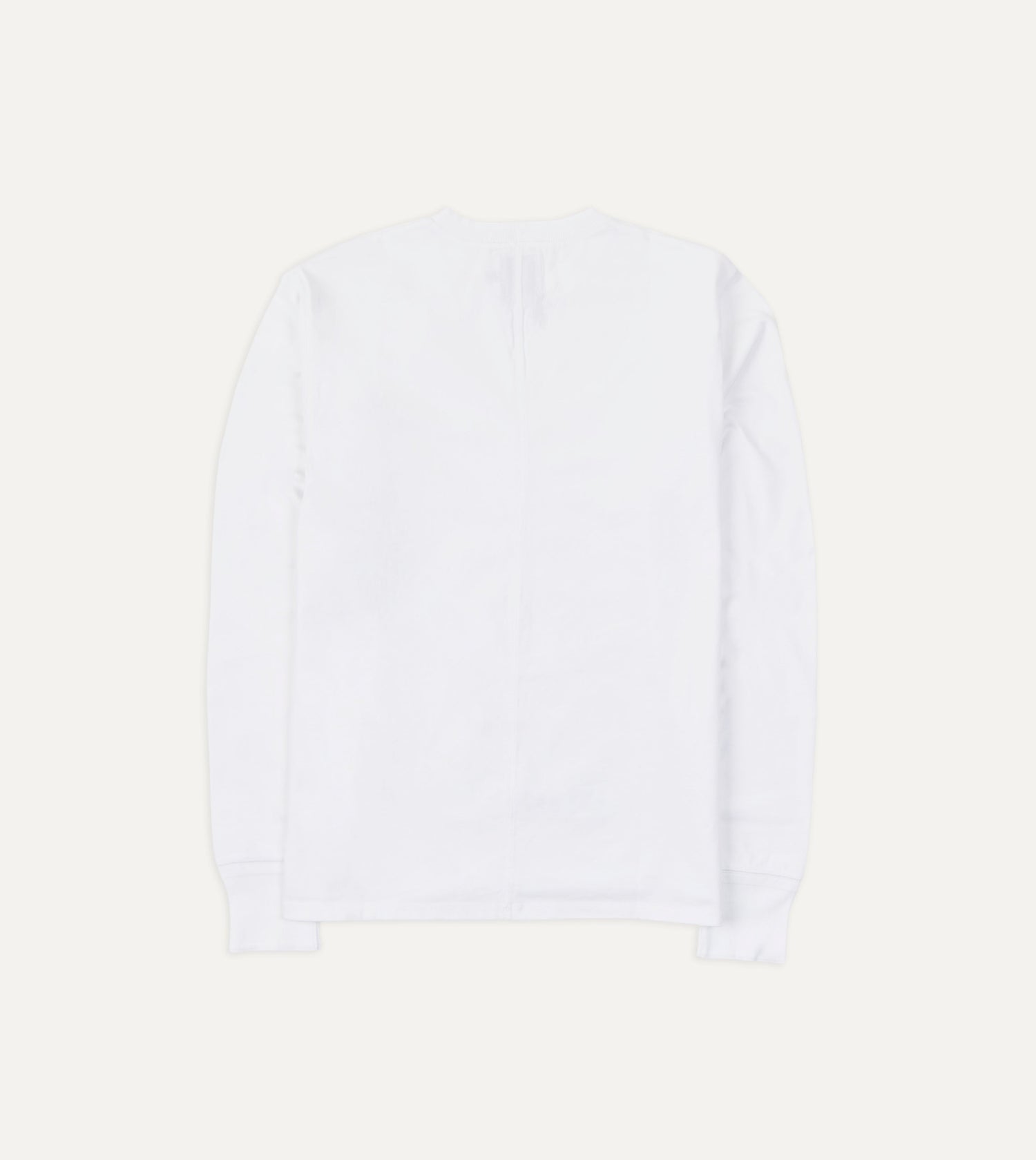 White Cotton Long-Sleeve Hiking T-Shirt