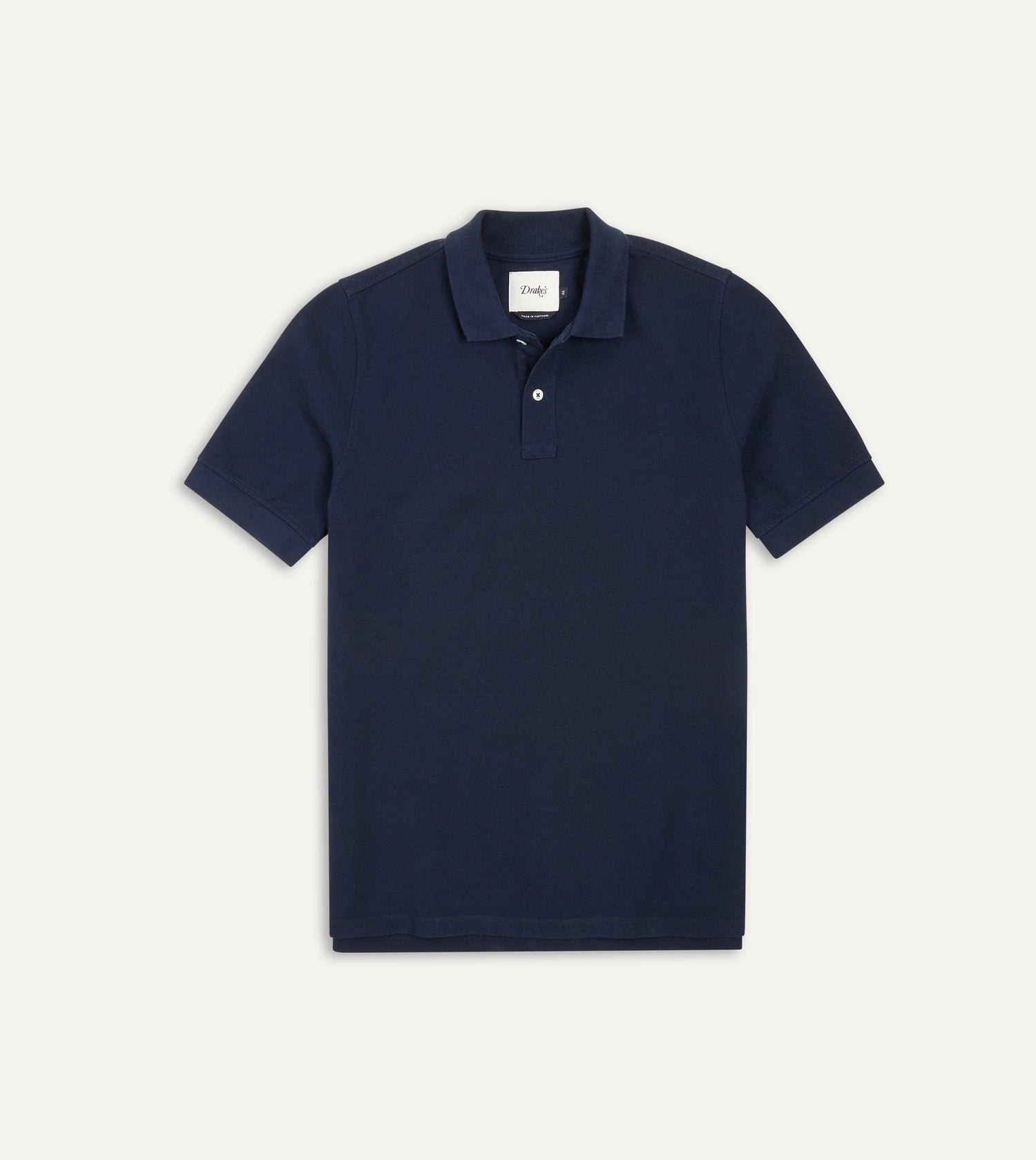 Navy Piqué Cotton Polo Shirt