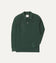 Green Pique Cotton Long-Sleeve Polo Shirt