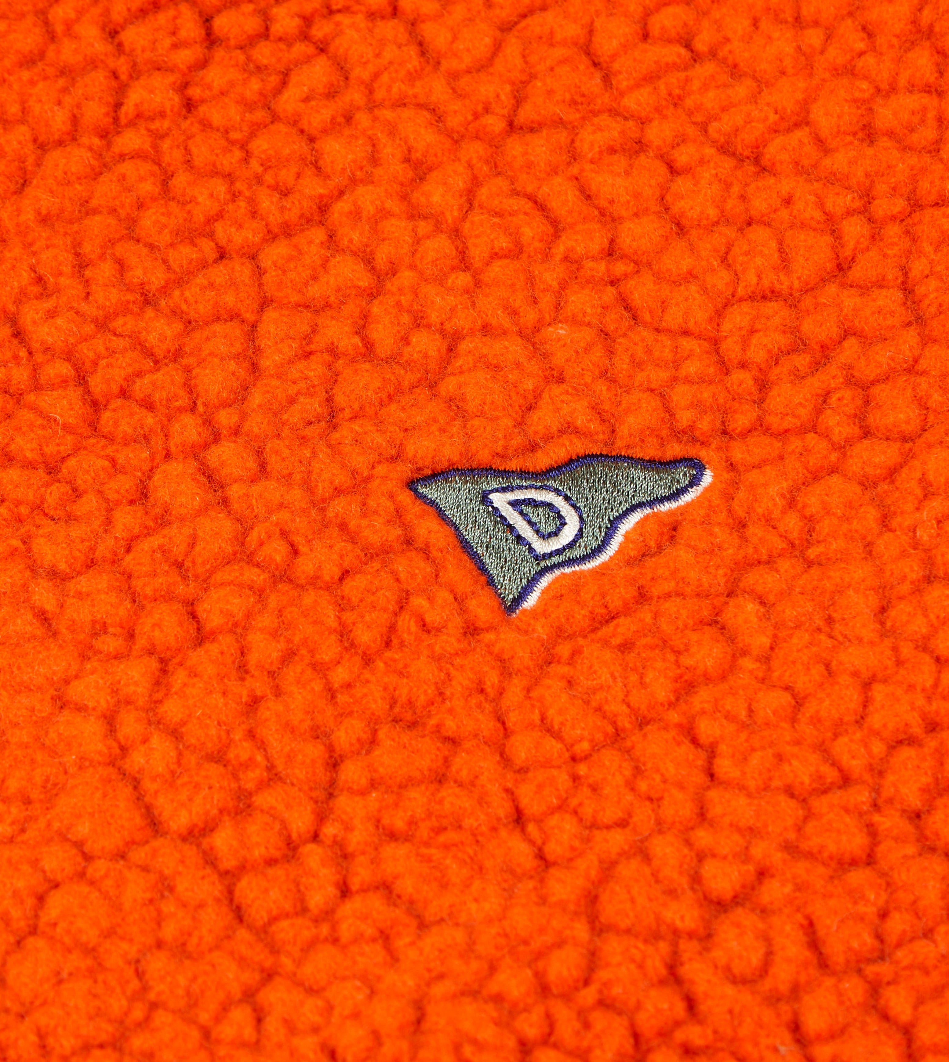 Orange Boucle Wool Zip Fleece Jacket – Drakes