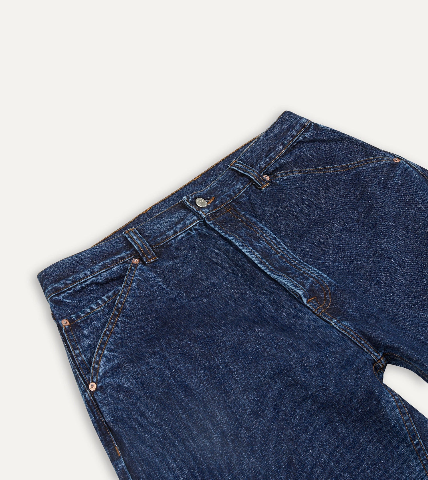 Stone Wash 14.2oz Japanese Selvedge Denim Five-Pocket Jeans