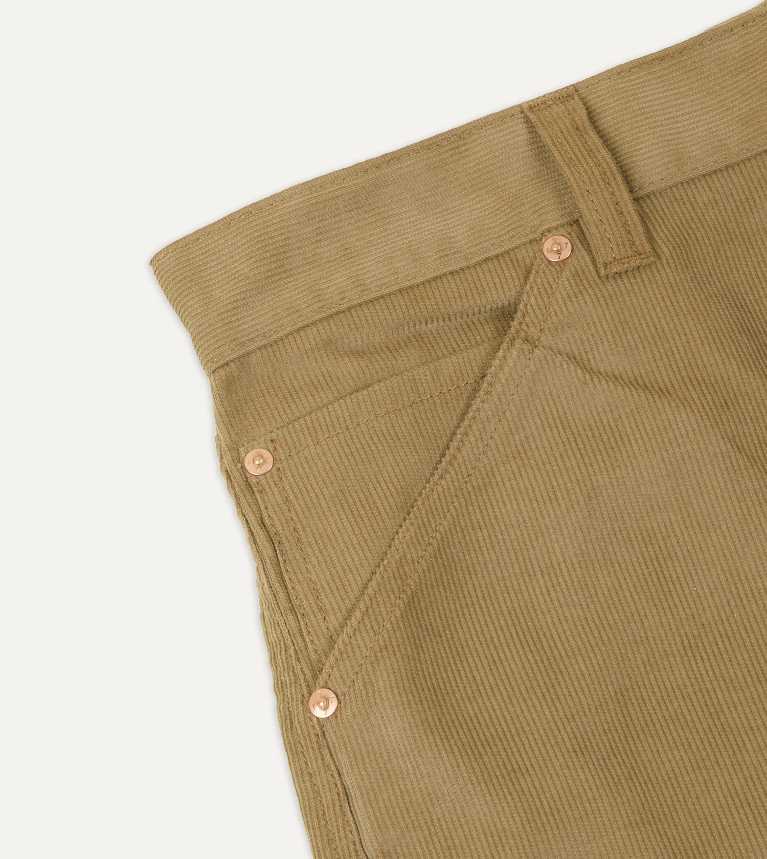 Tobacco Japanese Selvedge Needlecord Five-Pocket Trousers