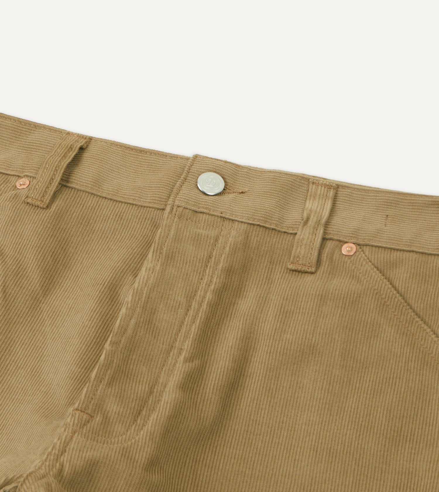 Tobacco Japanese Selvedge Needlecord Five-Pocket Trousers